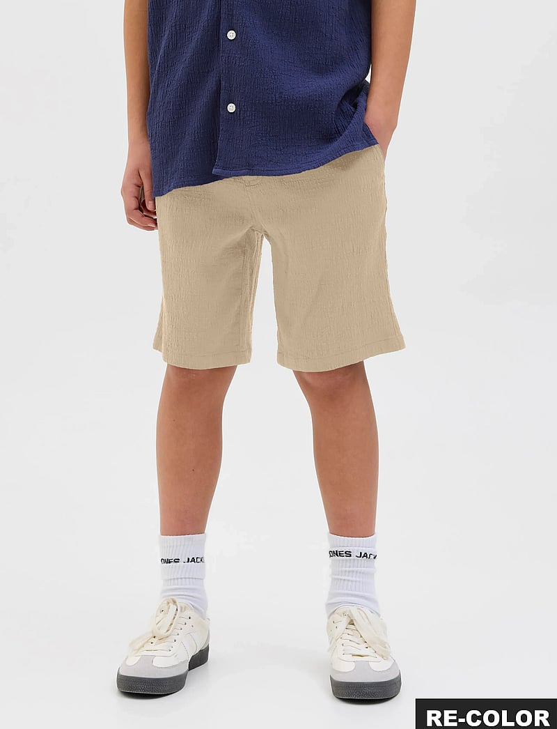 Jack & Jones - JPSTJAIDEN JJCRINKLE JOGGER SHORT JNR - lühikesed vabaajapüksid - safari - 0