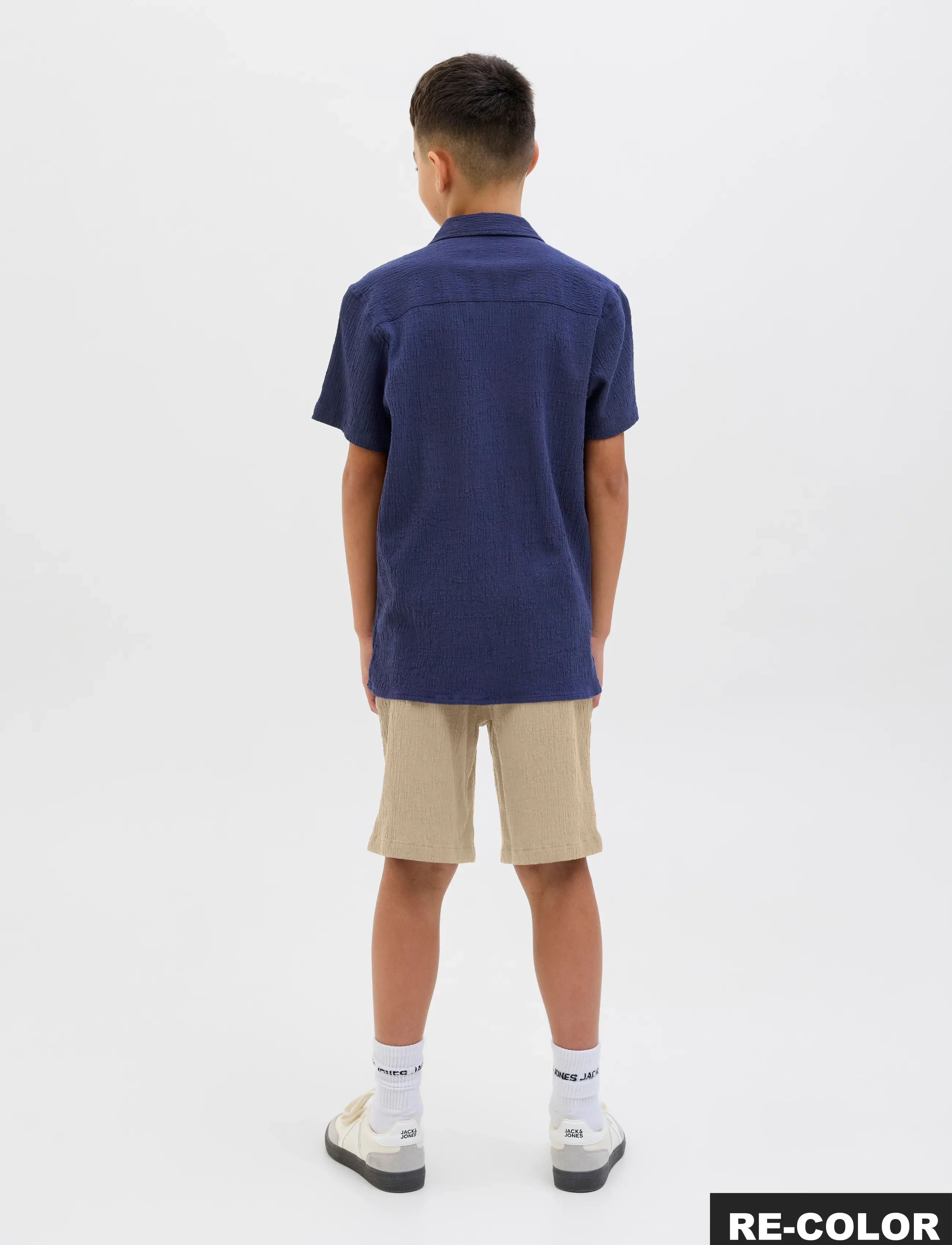 Jack & Jones - JPSTJAIDEN JJCRINKLE JOGGER SHORT JNR - safari - 3