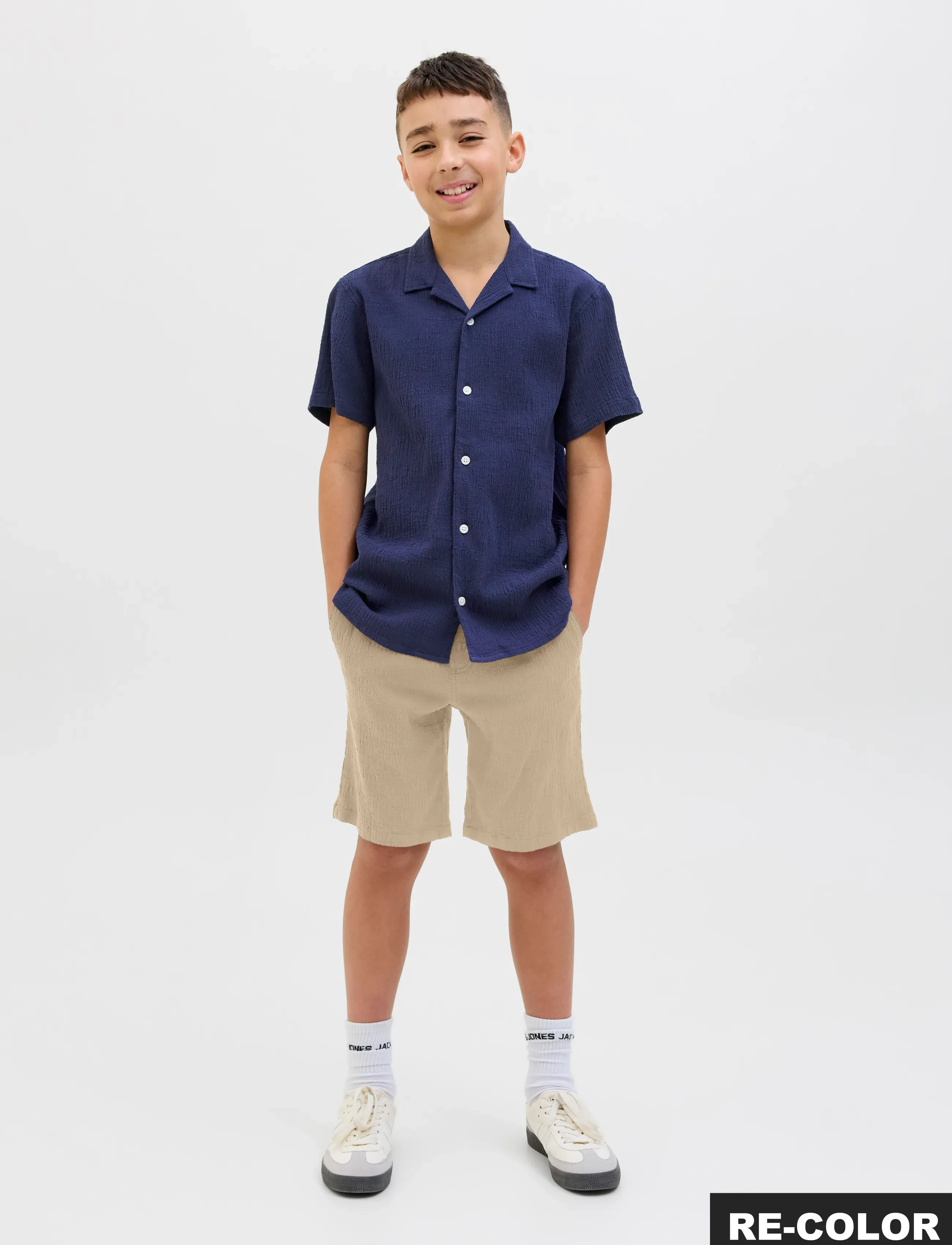 Jack & Jones - JPSTJAIDEN JJCRINKLE JOGGER SHORT JNR - safari - 4