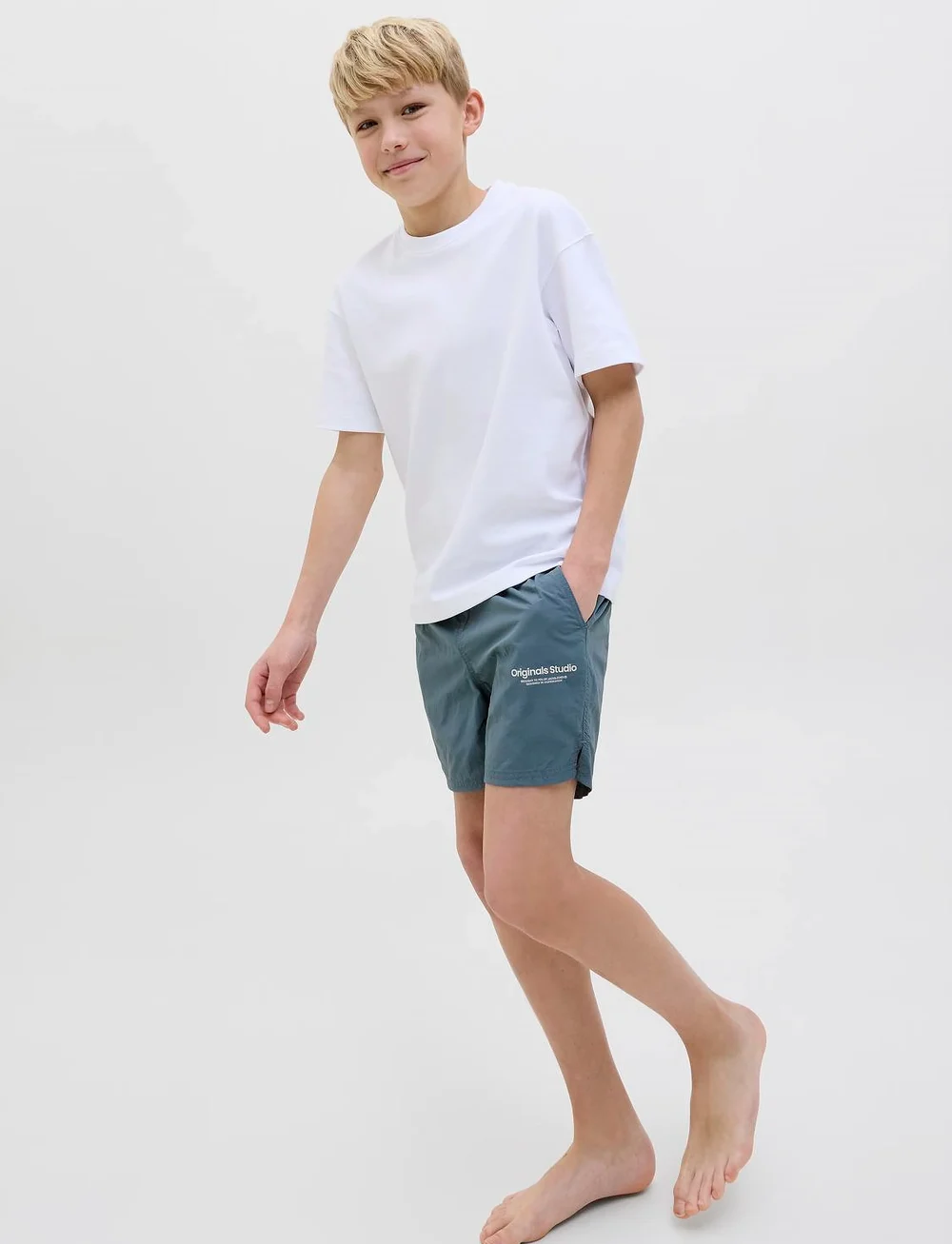 Jack & Jones - JPSTMAUI JJSWIM SHORTS VESTERBRO SN JNR - badehosen - stormy weather - 0