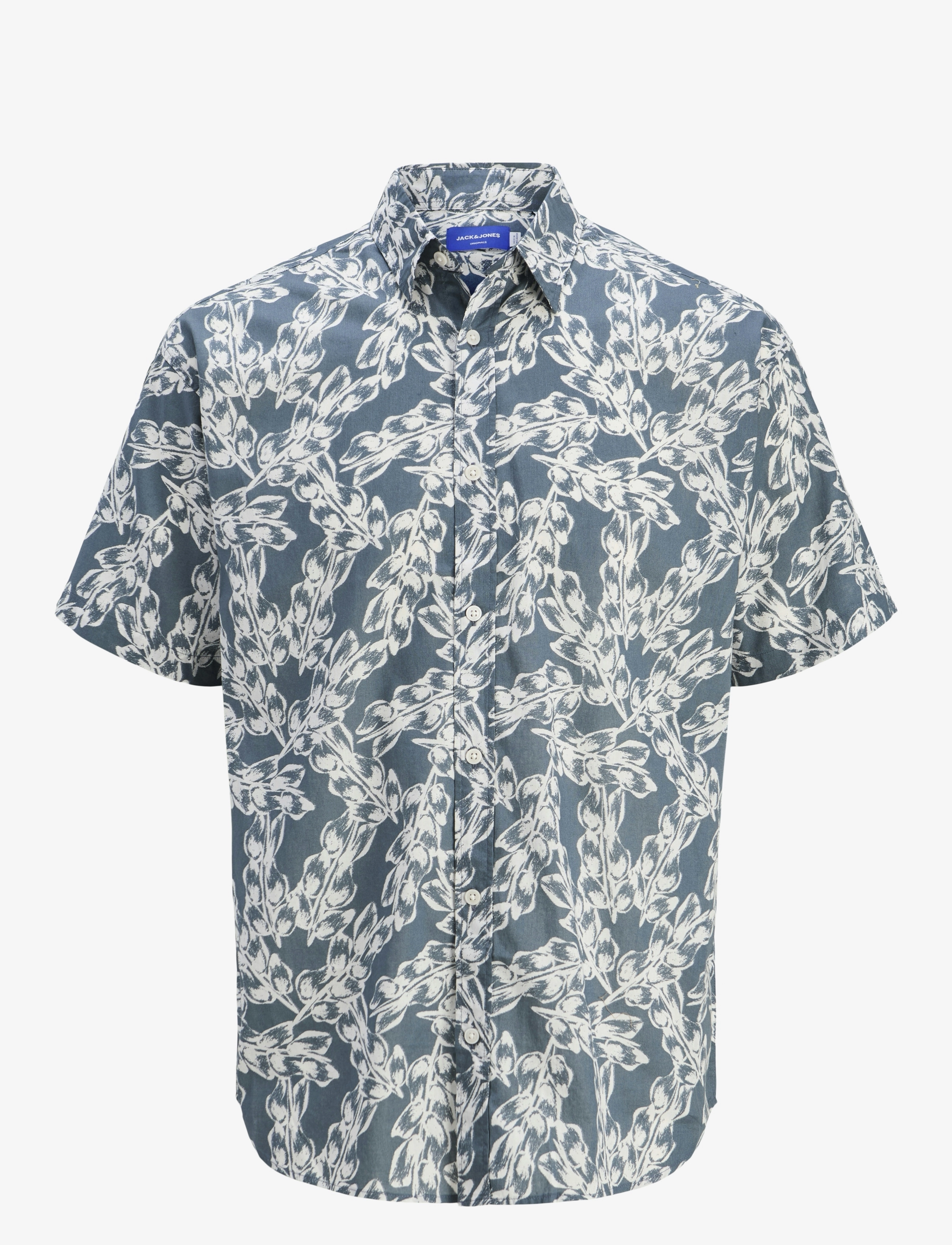 JACK & JONES Jorjoshua Split Aop Shirt Ss Jnr Blau - 164 - Kinder