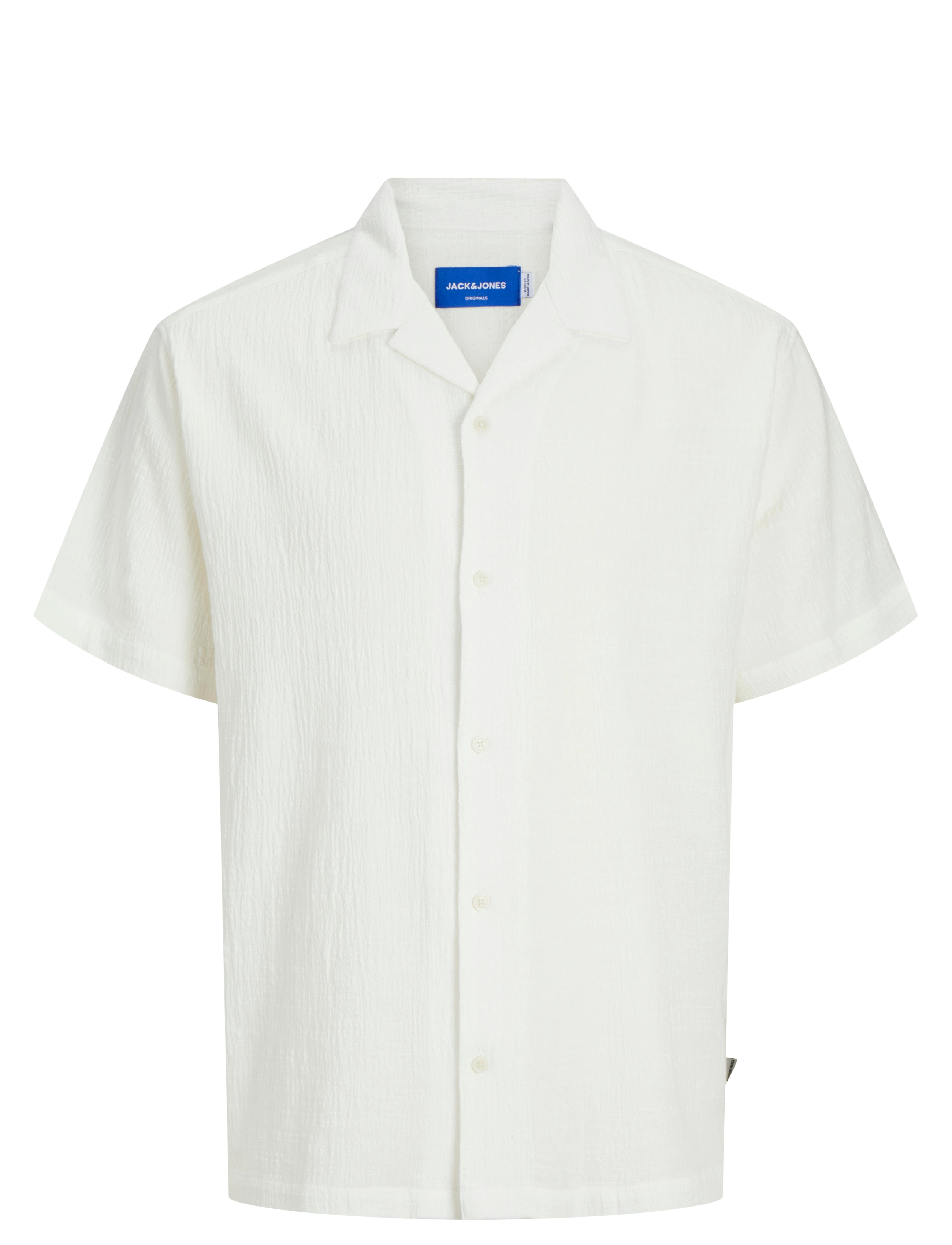 JACK & JONES Jorluke Crinkle Shirt Ss Jnr Weiß - 176 - Kinder