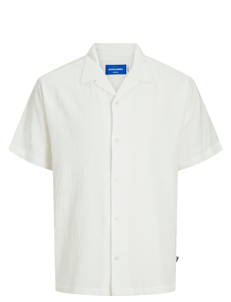 Jack & Jones - JORLUKE CRINKLE SHIRT SS JNR - kortärmade skjortor - cloud dancer - 1