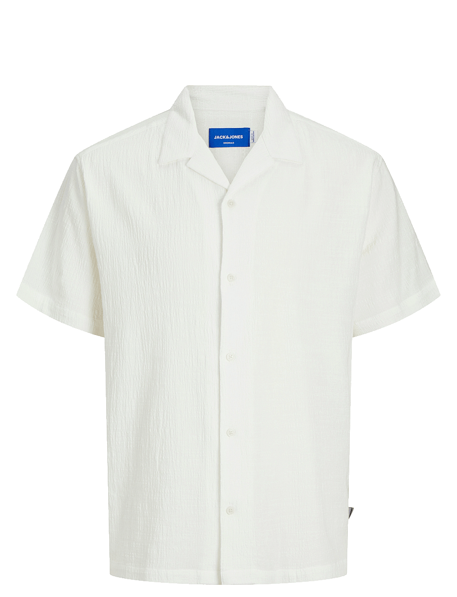 Jack & Jones - JORLUKE CRINKLE SHIRT SS JNR - kortærmede skjorter - cloud dancer - 1