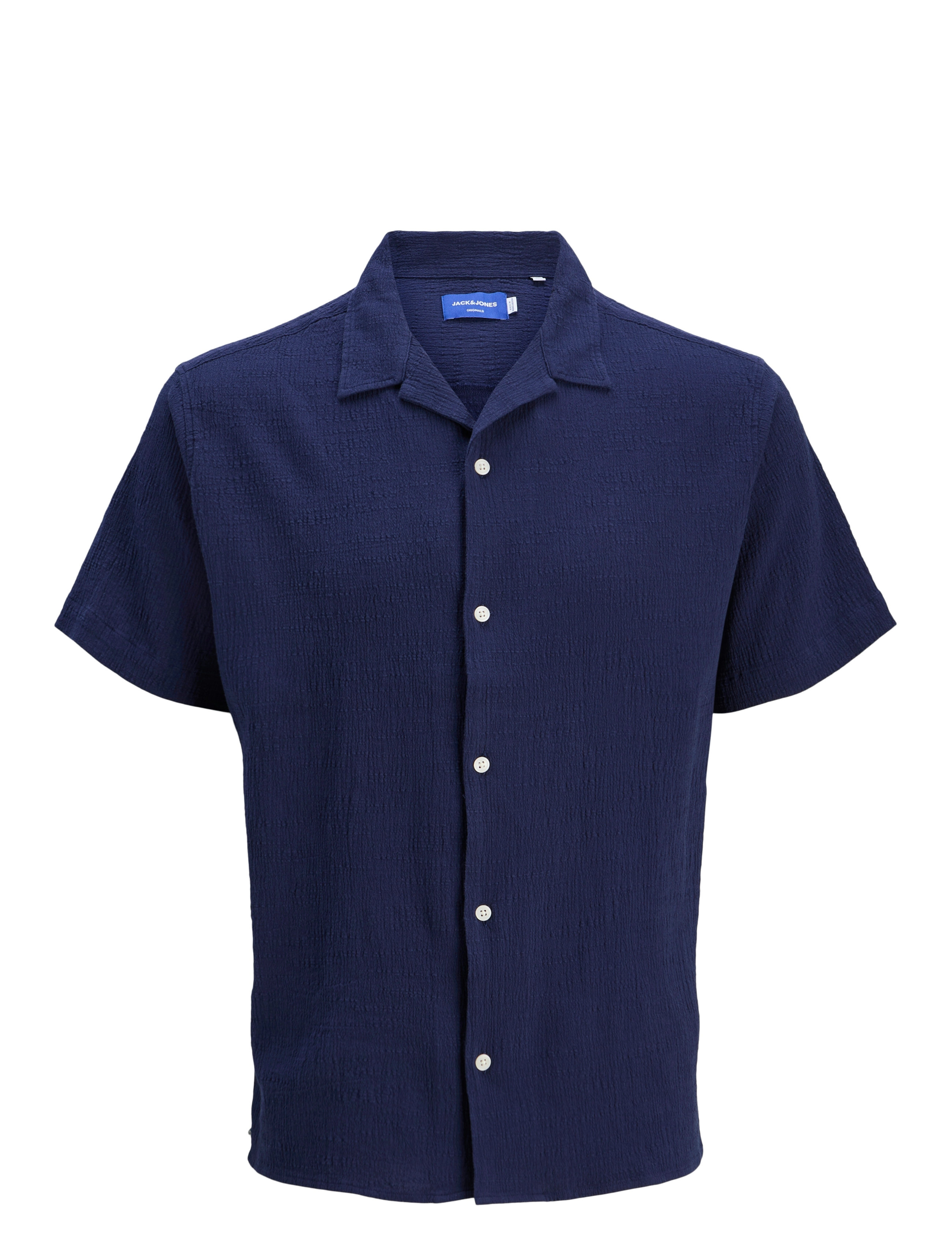 Jack & Jones JORLUKE CRINKLE SHIRT SS JNR - Overdele - OCEAN CAVERN / navy