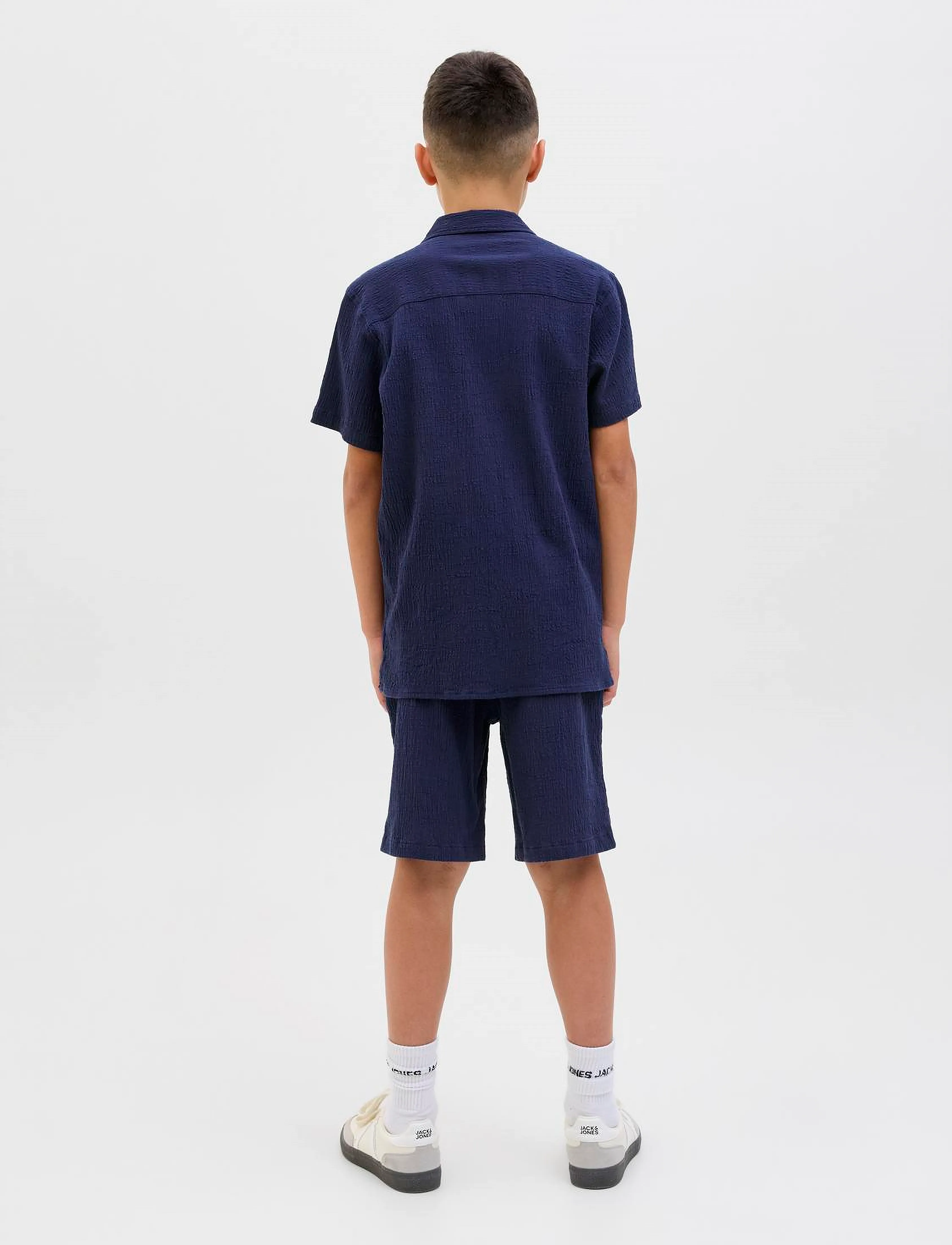 Jack & Jones - JORLUKE CRINKLE SHIRT SS JNR - kortærmede skjorter - ocean cavern - 5