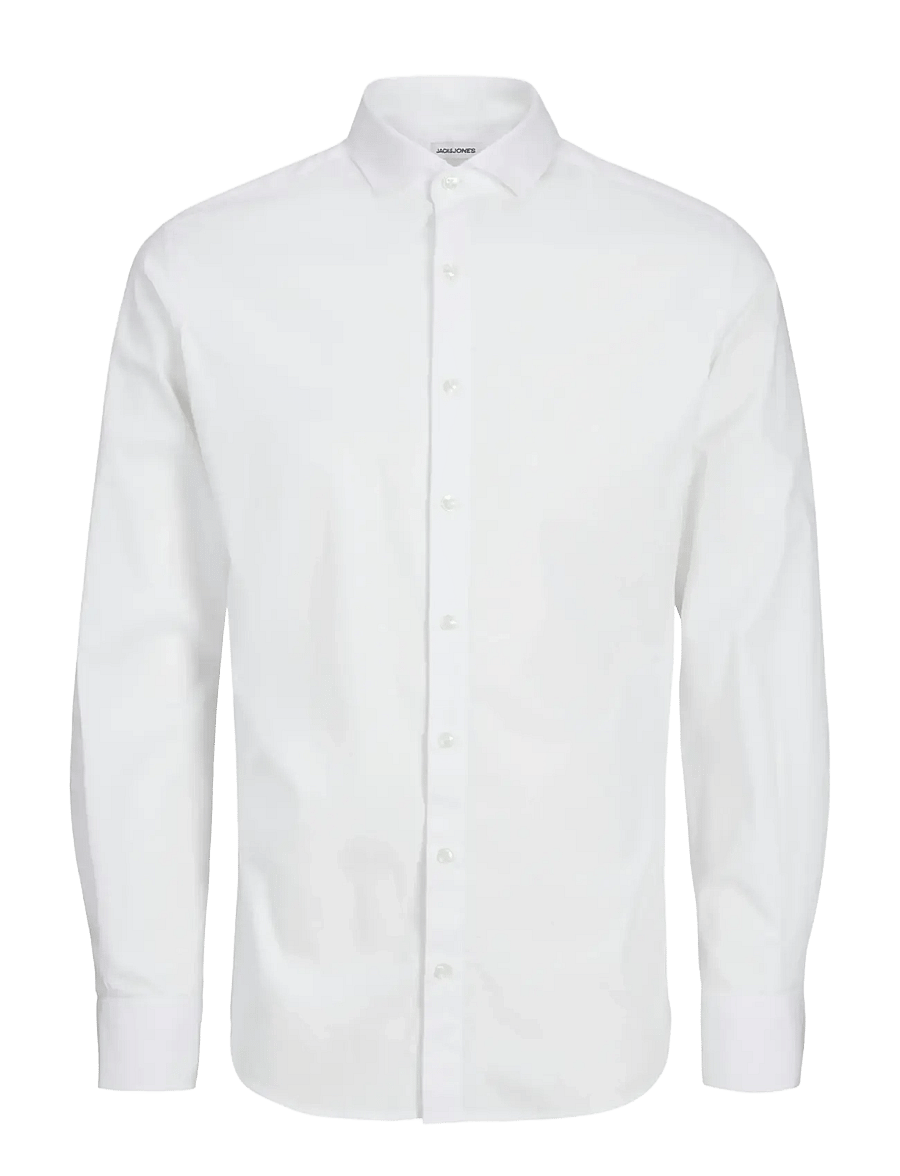 Jack & Jones - JJEAXEL STRETCH SHIRT LS NOOS MNI - langärmlige hemden - white - 0