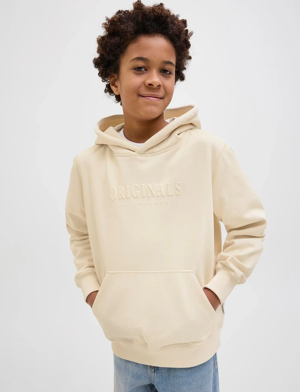 Jack & Jones - JORFREDERIKSBERG SWEAT HOOD NOOS JNR - kapuzenpullover - antique white - 2