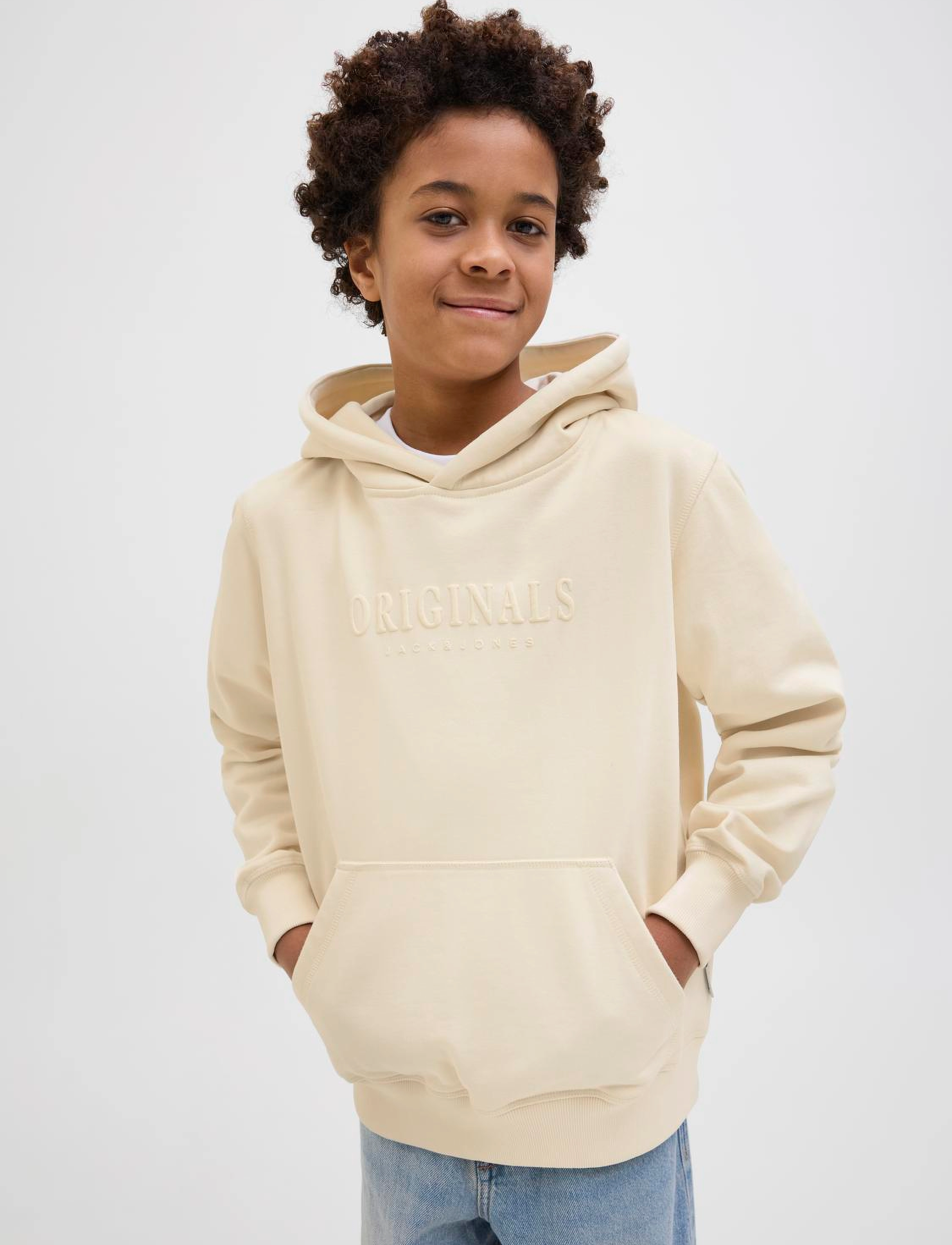 Jack & Jones - JORFREDERIKSBERG SWEAT HOOD NOOS JNR - pulls à capuche - antique white - 2