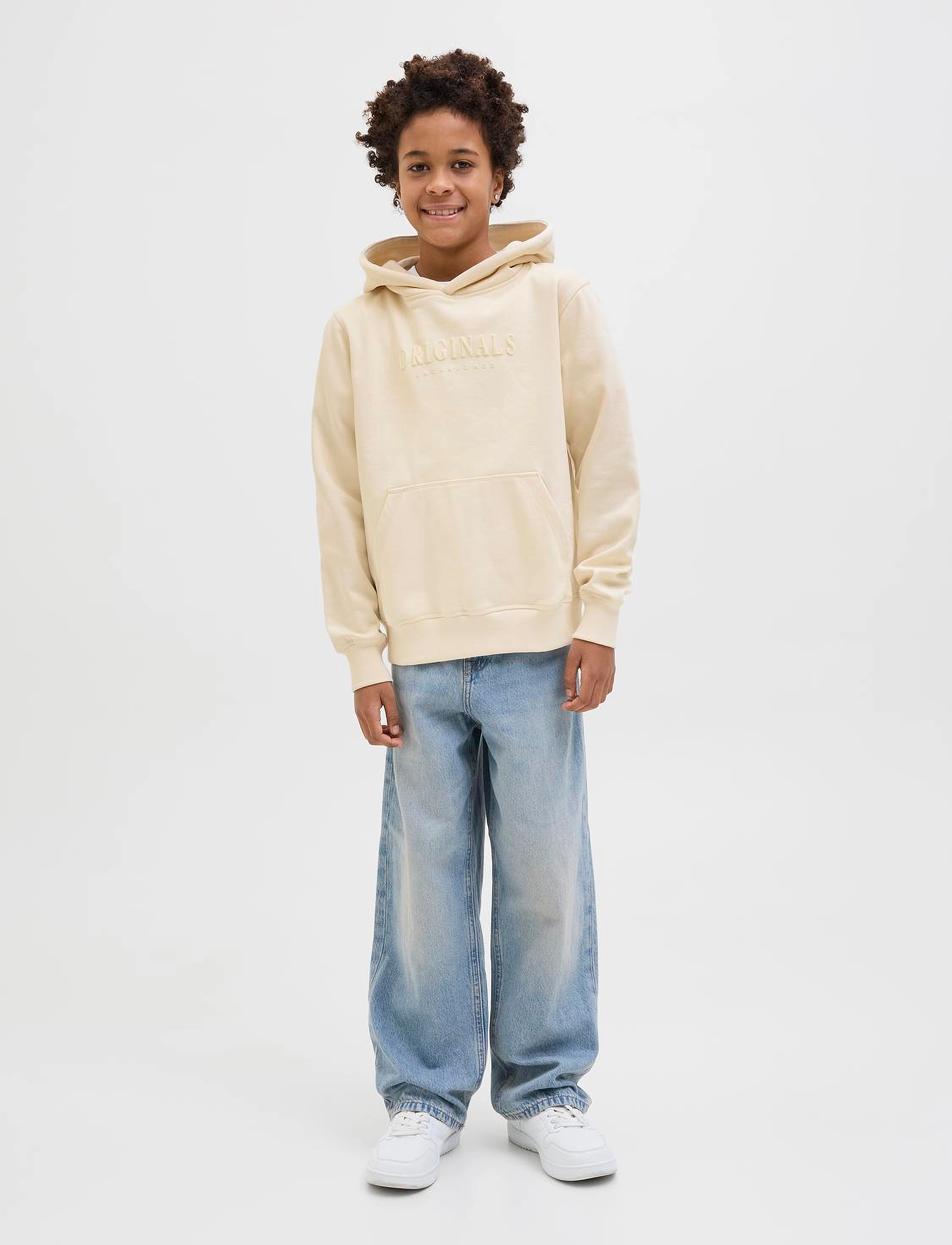 Jack & Jones - JORFREDERIKSBERG SWEAT HOOD NOOS JNR - pulls à capuche - antique white - 5