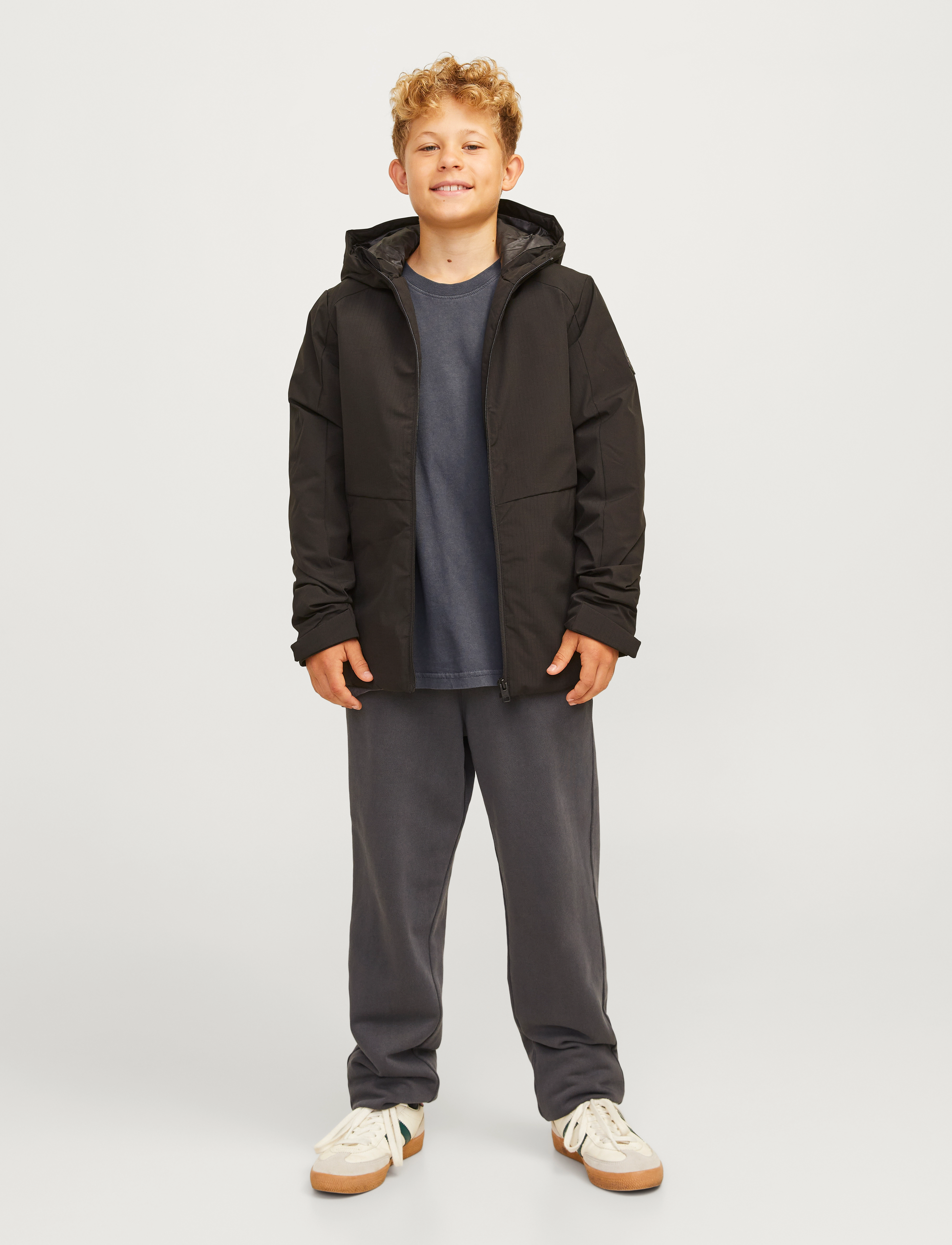 Jack & Jones - JJECHARGE FADED TEE O-NECK SN JNR - castlerock - 3