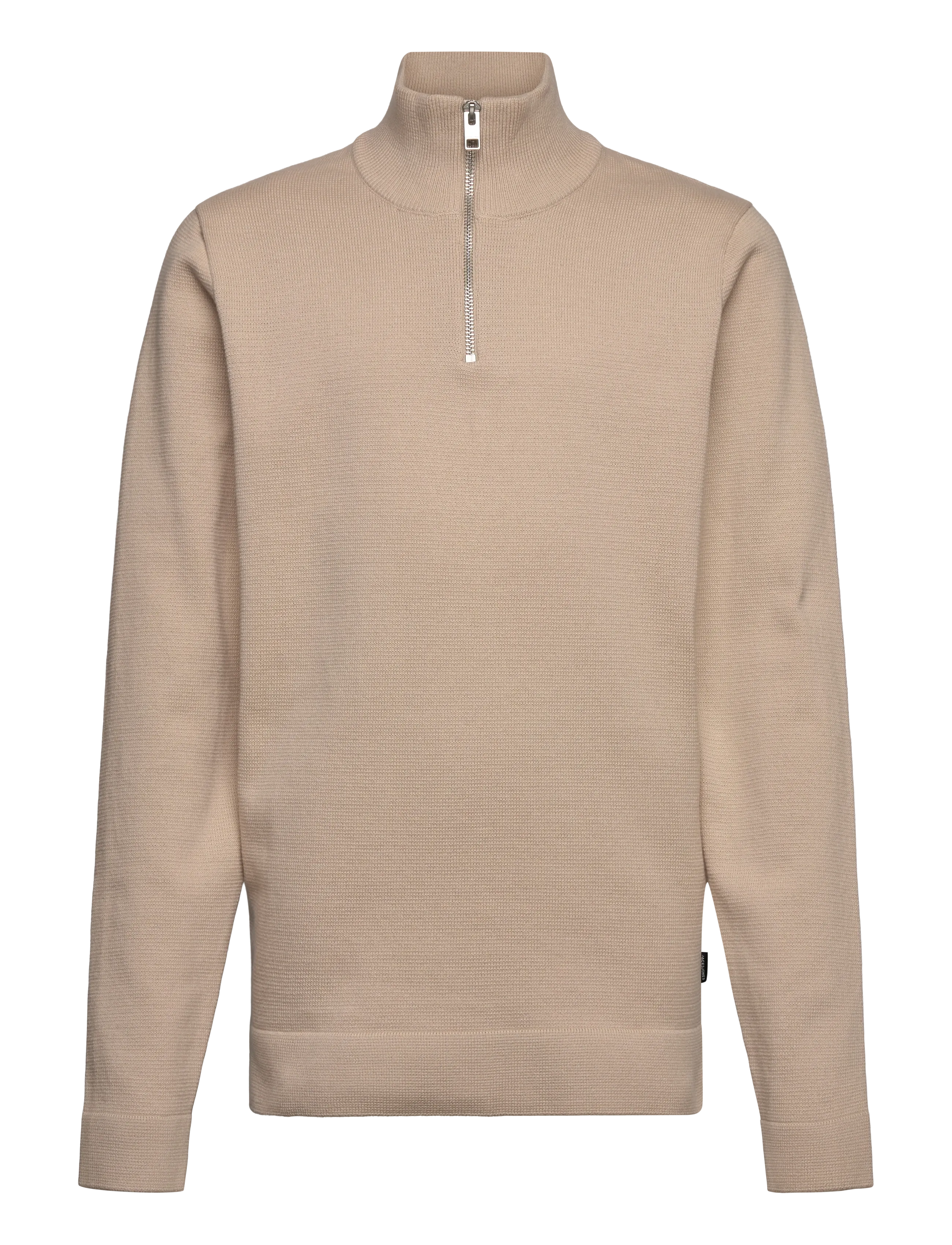 JACK & JONES Jprblamilano Spring Knit Half Zip Jnr Beige - 164 - Kinder