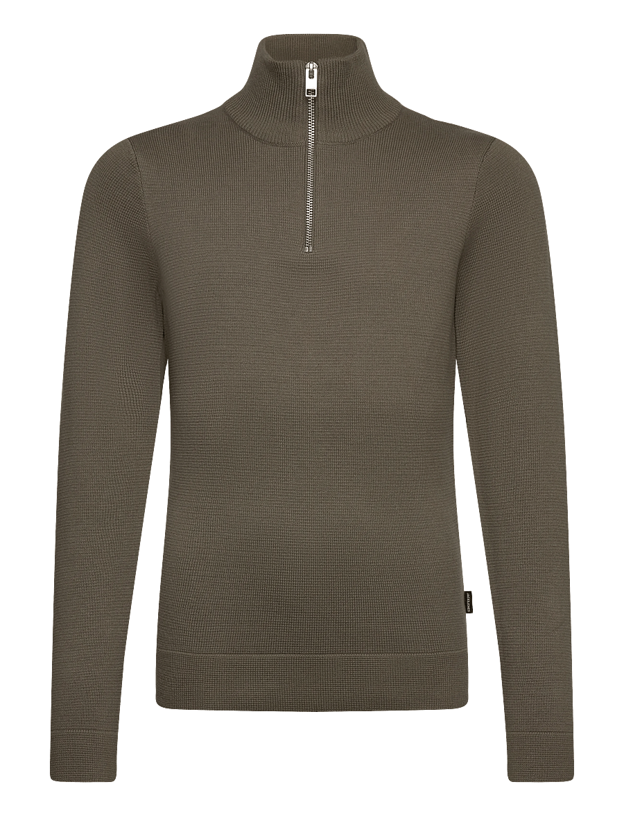 Jack & Jones - JPRBLAMILANO SPRING KNIT HALF ZIP JNR - pullover - smokey olive - 0