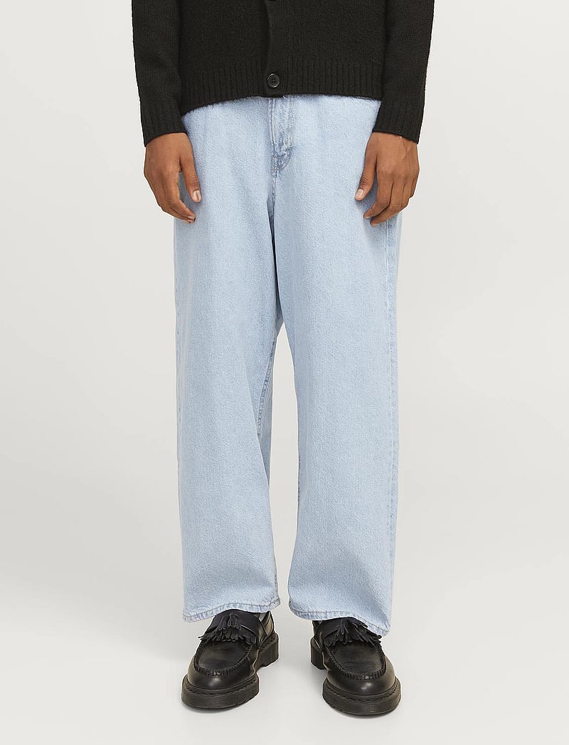 Jack & Jones - JJIRON JJORIGINAL SQ 738 LN JNR - hosen mit weitem bein - blue denim - 0