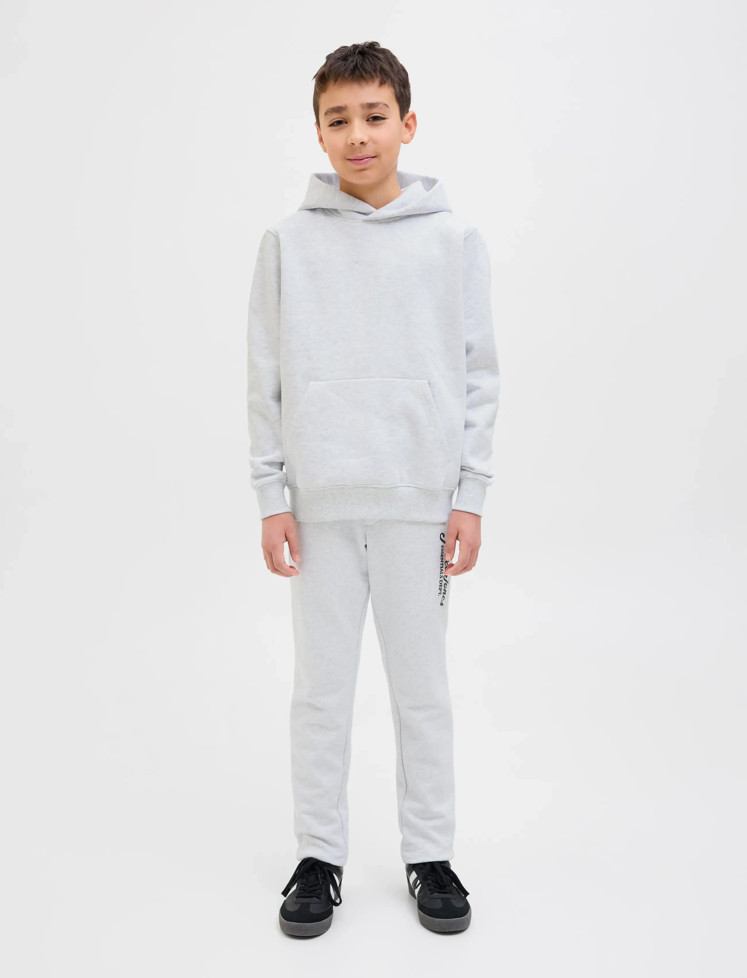 Jack & Jones - JJEURBAN EDGE SWEAT HOOD NOOS JNR - hættetrøjer - white melange - 3