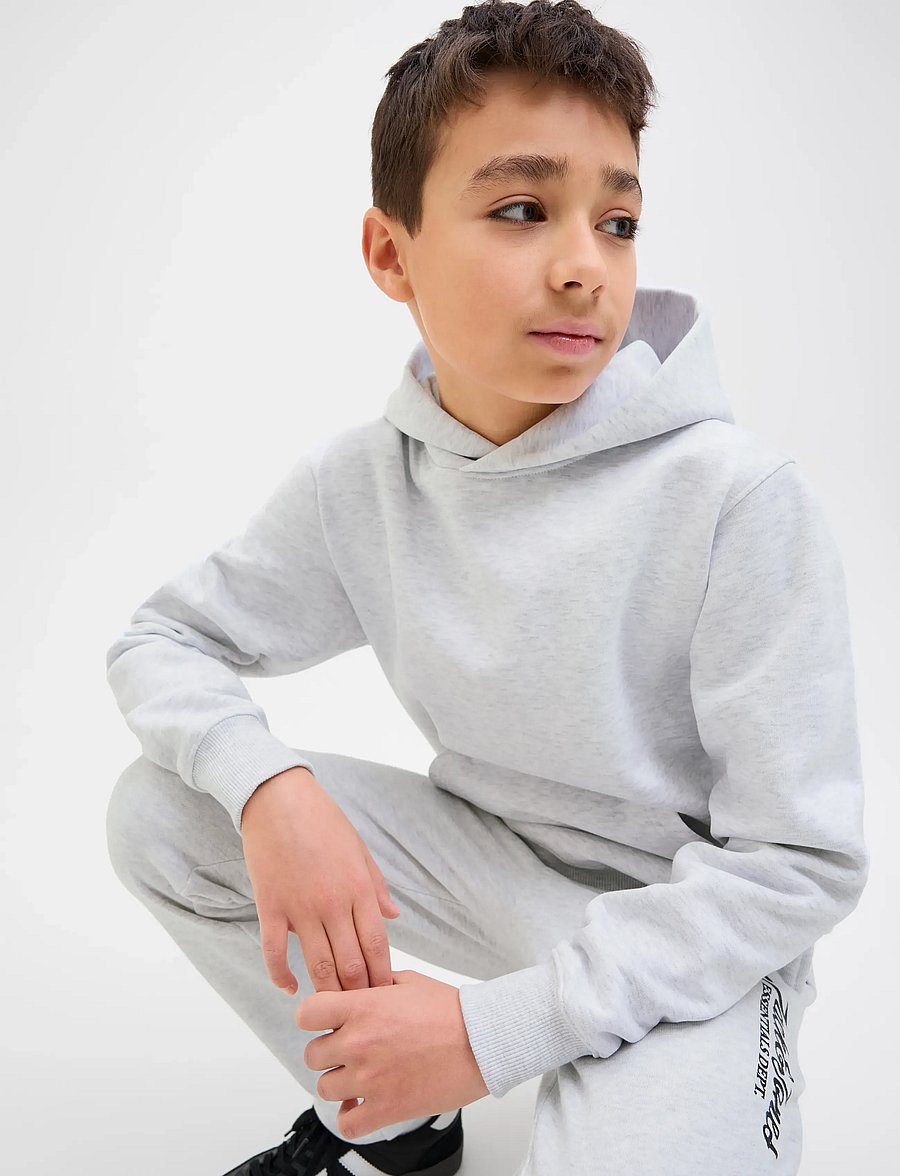 Jack & Jones - JJEURBAN EDGE SWEAT HOOD NOOS JNR - pulls à capuche - white melange - 5