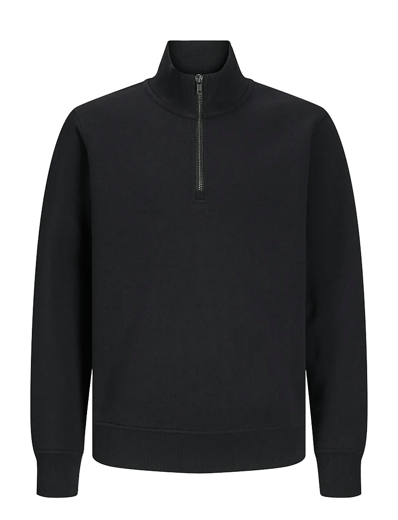 Jack & Jones - JJEBRADLEY SWEAT HALF ZIP NOOS JNR - dressipluusid - black - 1