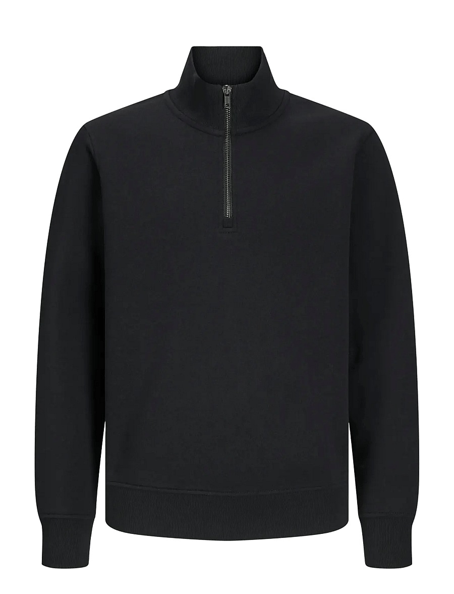 Jack & Jones - JJEBRADLEY SWEAT HALF ZIP NOOS JNR - bluzy - black - 1