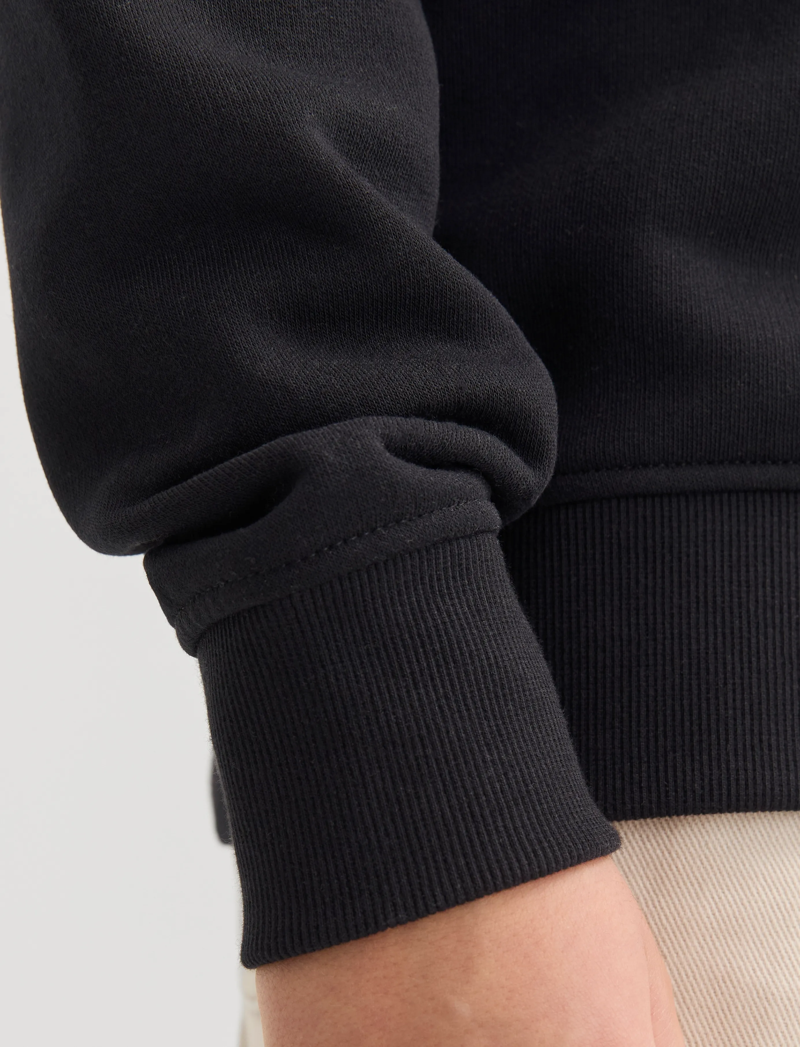 Jack & Jones - JJEBRADLEY SWEAT HALF ZIP NOOS JNR - dressipluusid - black - 4