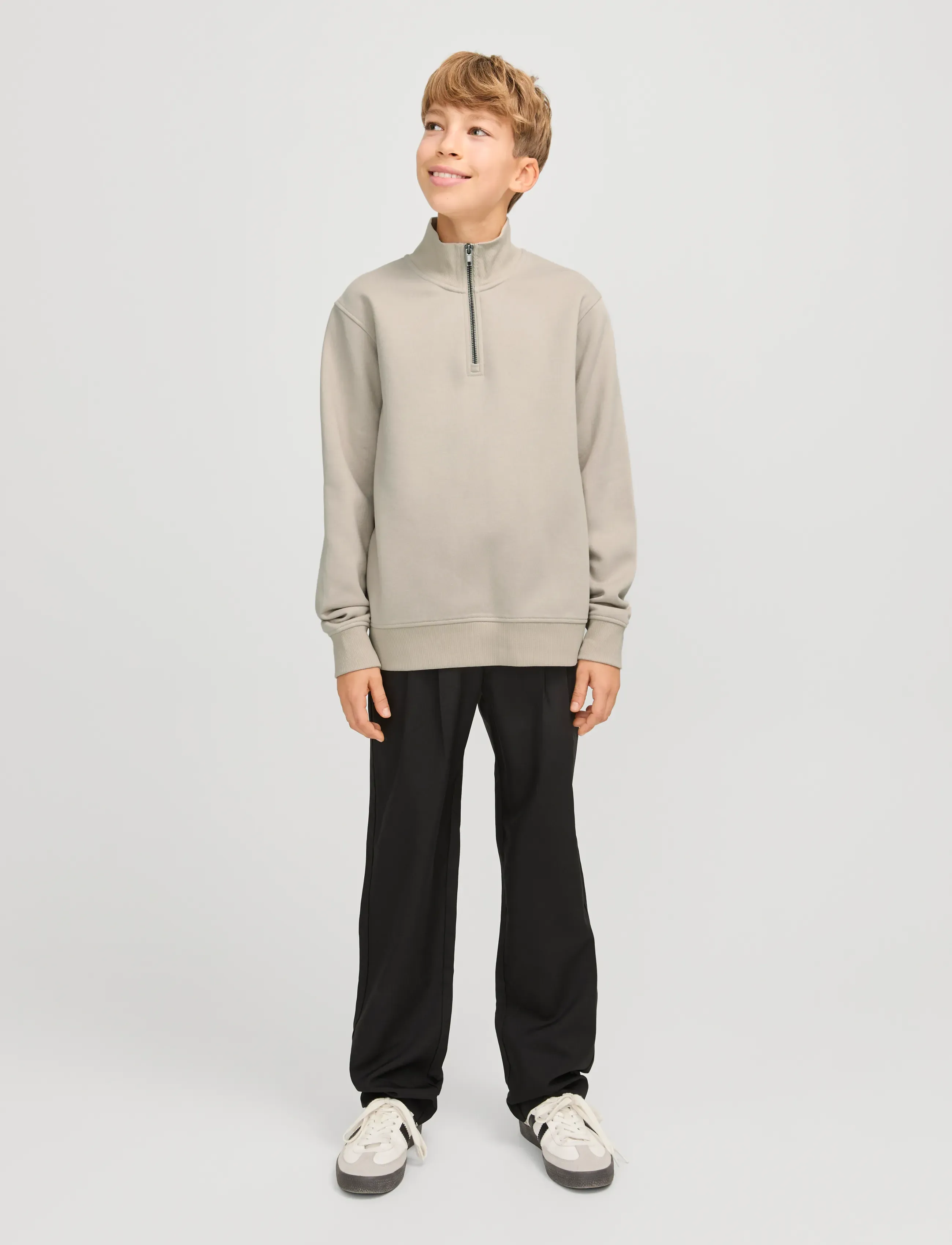 Jack & Jones - JJEBRADLEY SWEAT HALF ZIP NOOS JNR - sweatshirts - moonbeam - 3