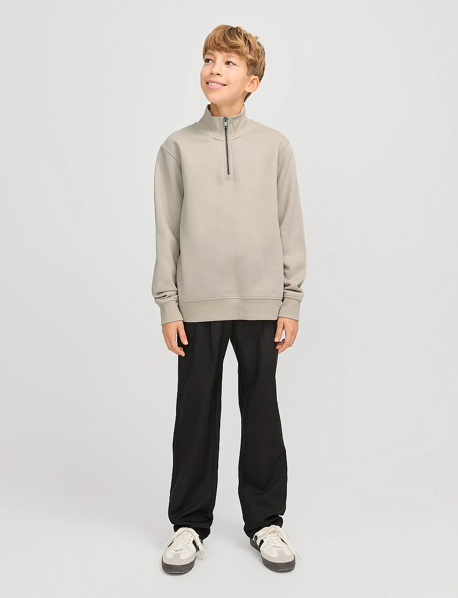 Jack & Jones - JJEBRADLEY SWEAT HALF ZIP NOOS JNR - sweatshirts - moonbeam - 3