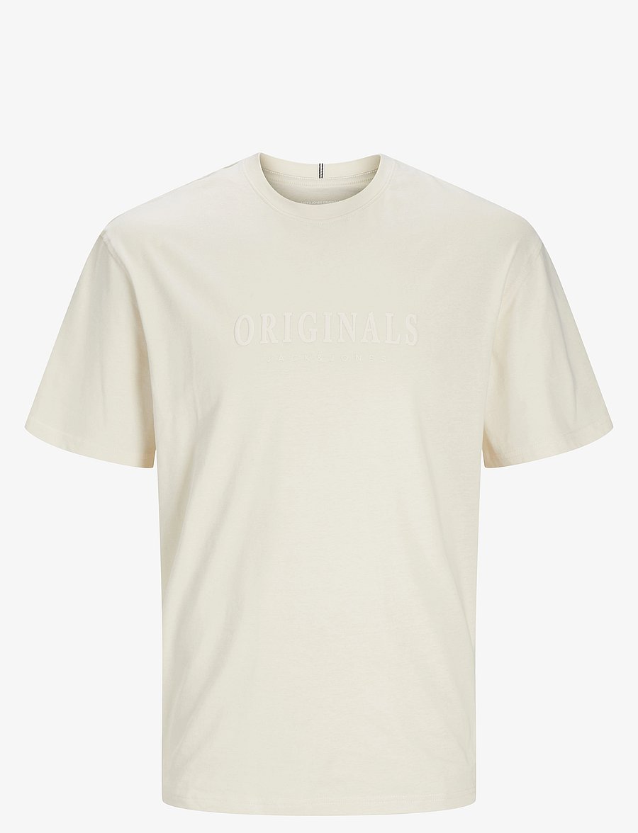 Jack & Jones - JORFREDERIKSBERG TEE SS CREW NOOS JNR - lühikeste varrukatega t-särgid - antique white - 1