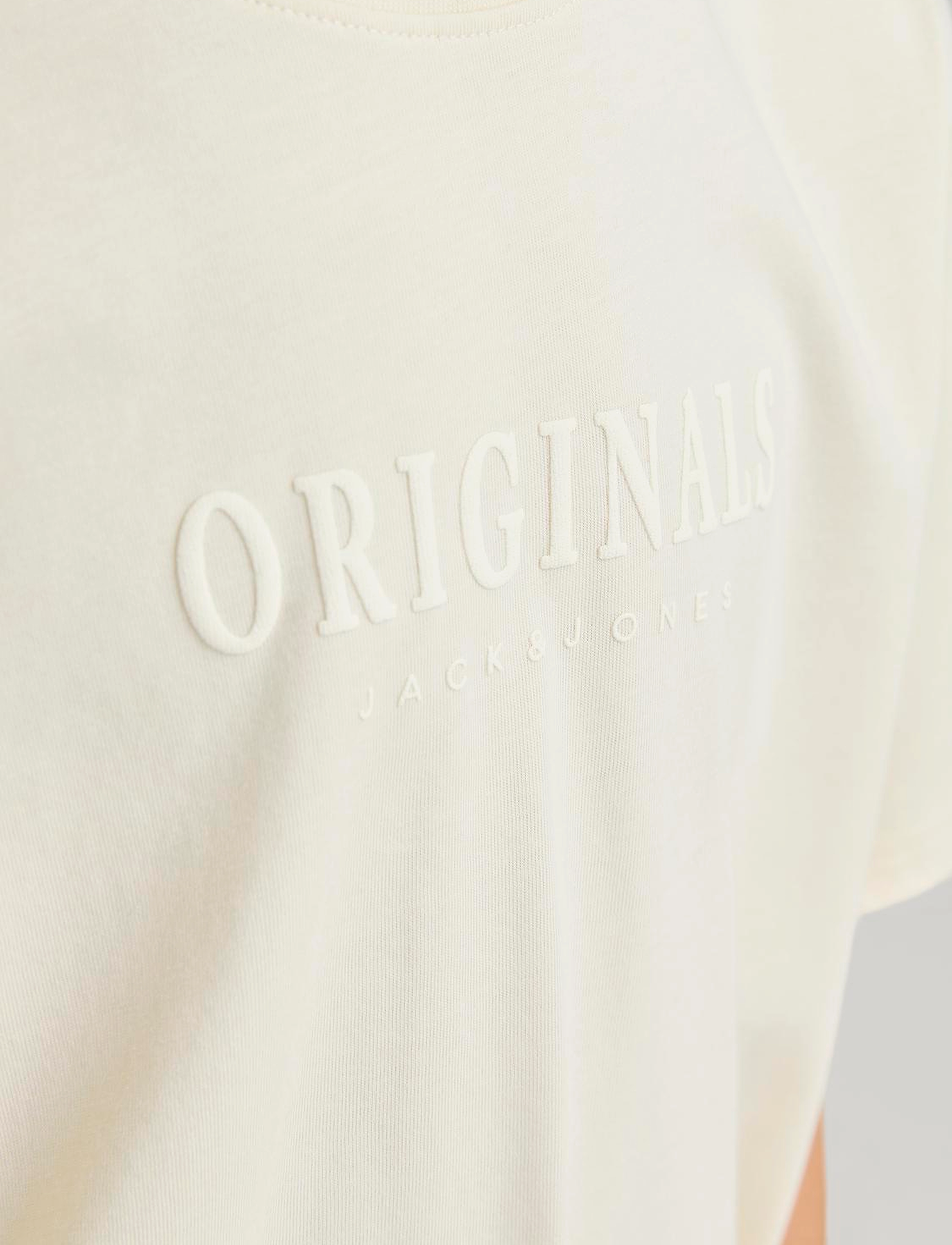 Jack & Jones - JORFREDERIKSBERG TEE SS CREW  NOOS JNR - stutterma bolir - antique white - 2