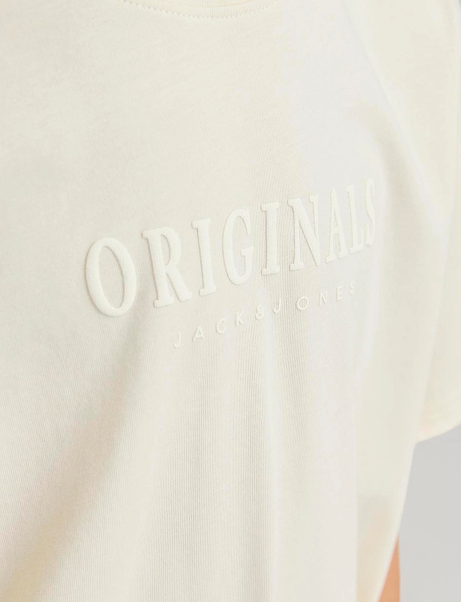 Jack & Jones - JORFREDERIKSBERG TEE SS CREW NOOS JNR - lühikeste varrukatega t-särgid - antique white - 3