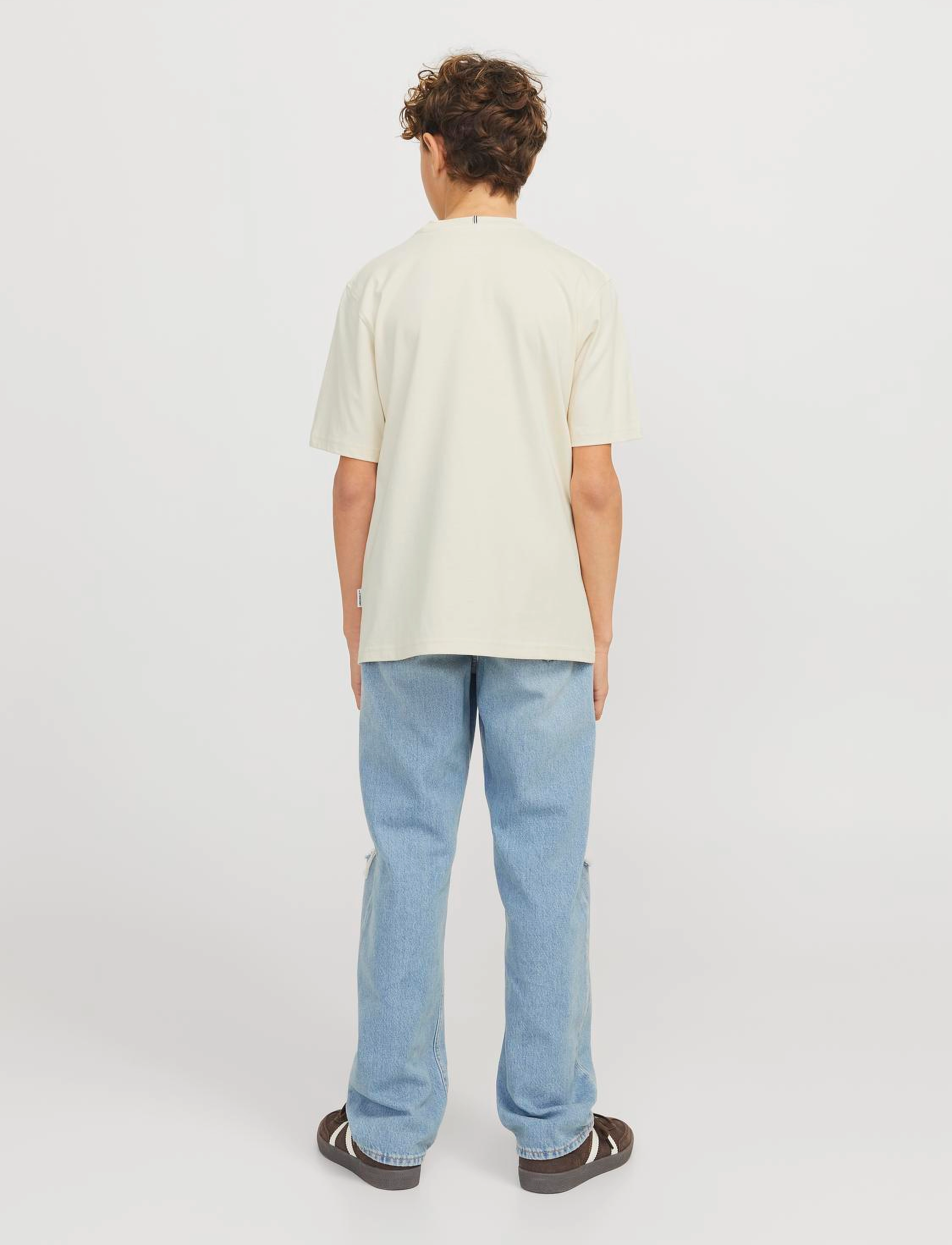 Jack & Jones - JORFREDERIKSBERG TEE SS CREW  NOOS JNR - stutterma bolir - antique white - 5