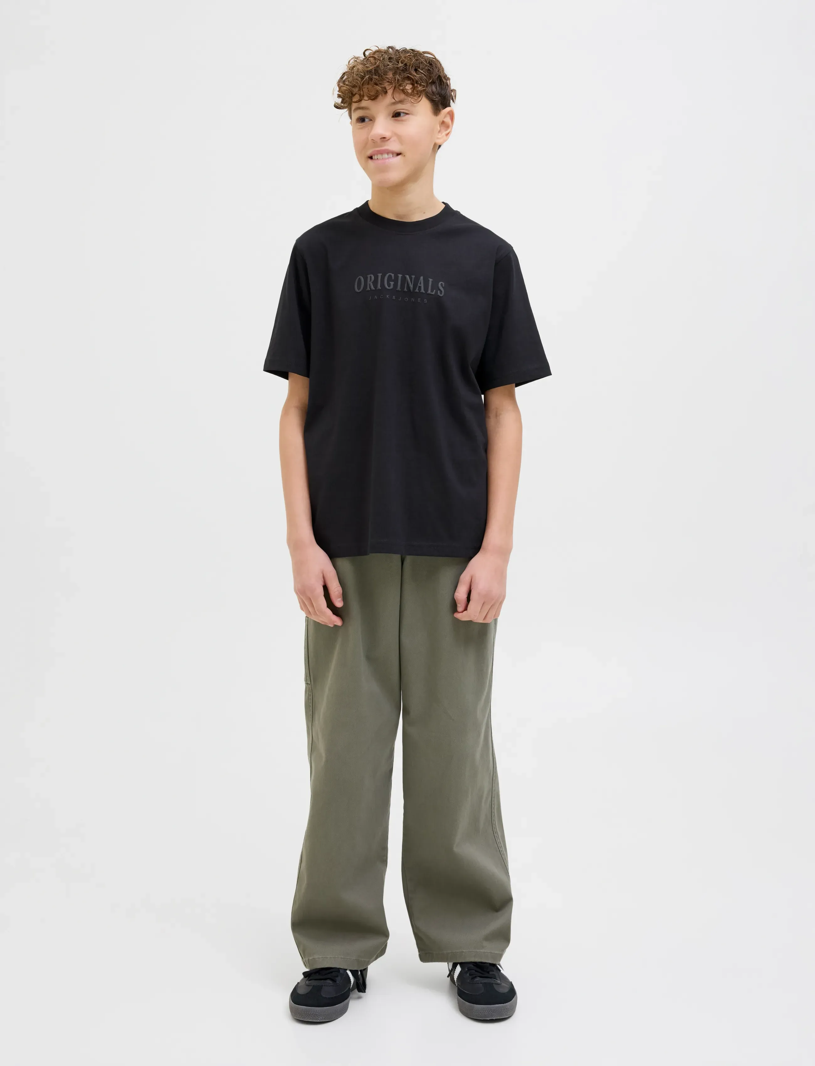Jack & Jones - JORFREDERIKSBERG TEE SS CREW  NOOS JNR - kortærmede t-shirts - black - 3