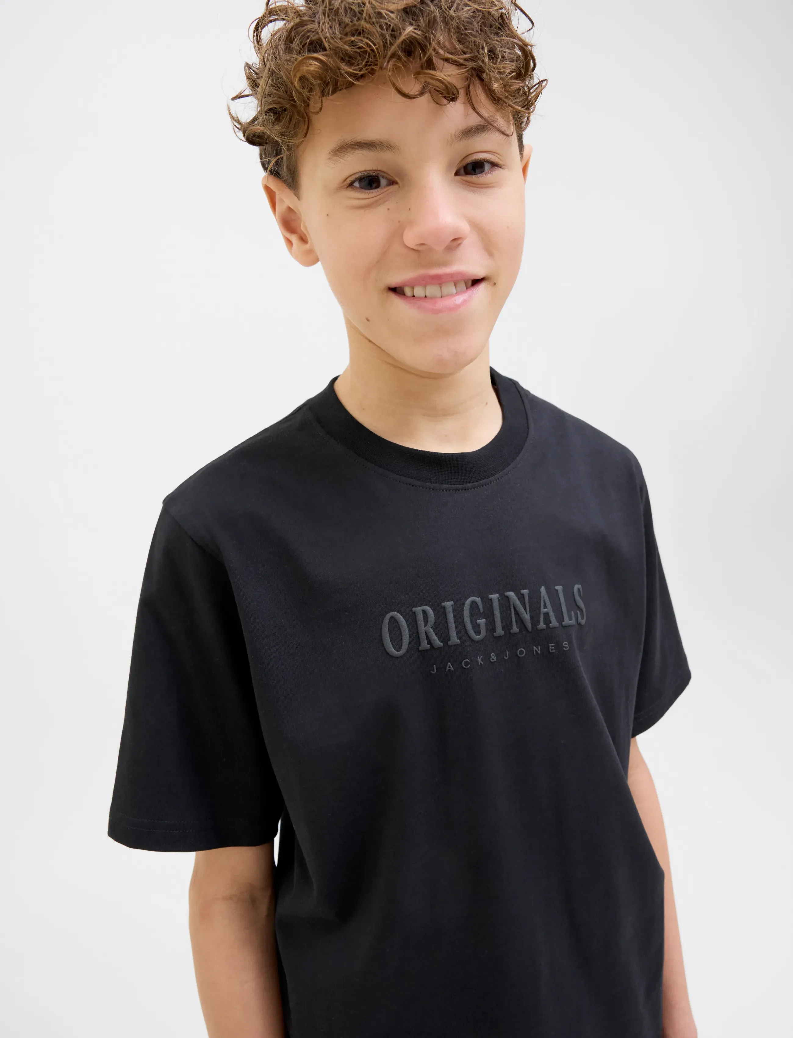 Jack & Jones - JORFREDERIKSBERG TEE SS CREW  NOOS JNR - kortærmede t-shirts - black - 5