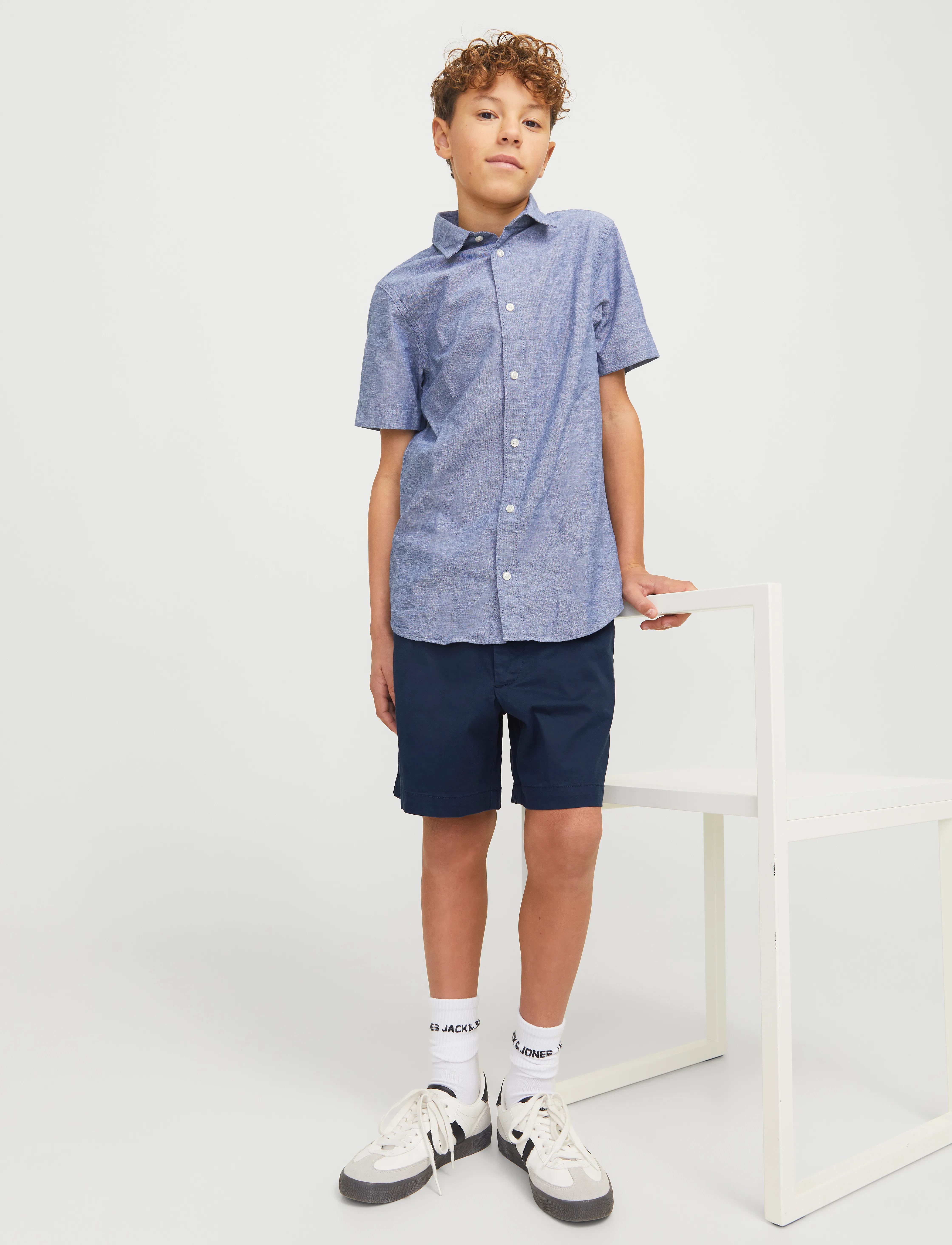 Jack & Jones - JPSTJAIDEN JJCAMPAIGN HYBRID JOGGE JNR - chino-shorts - navy blazer - 4