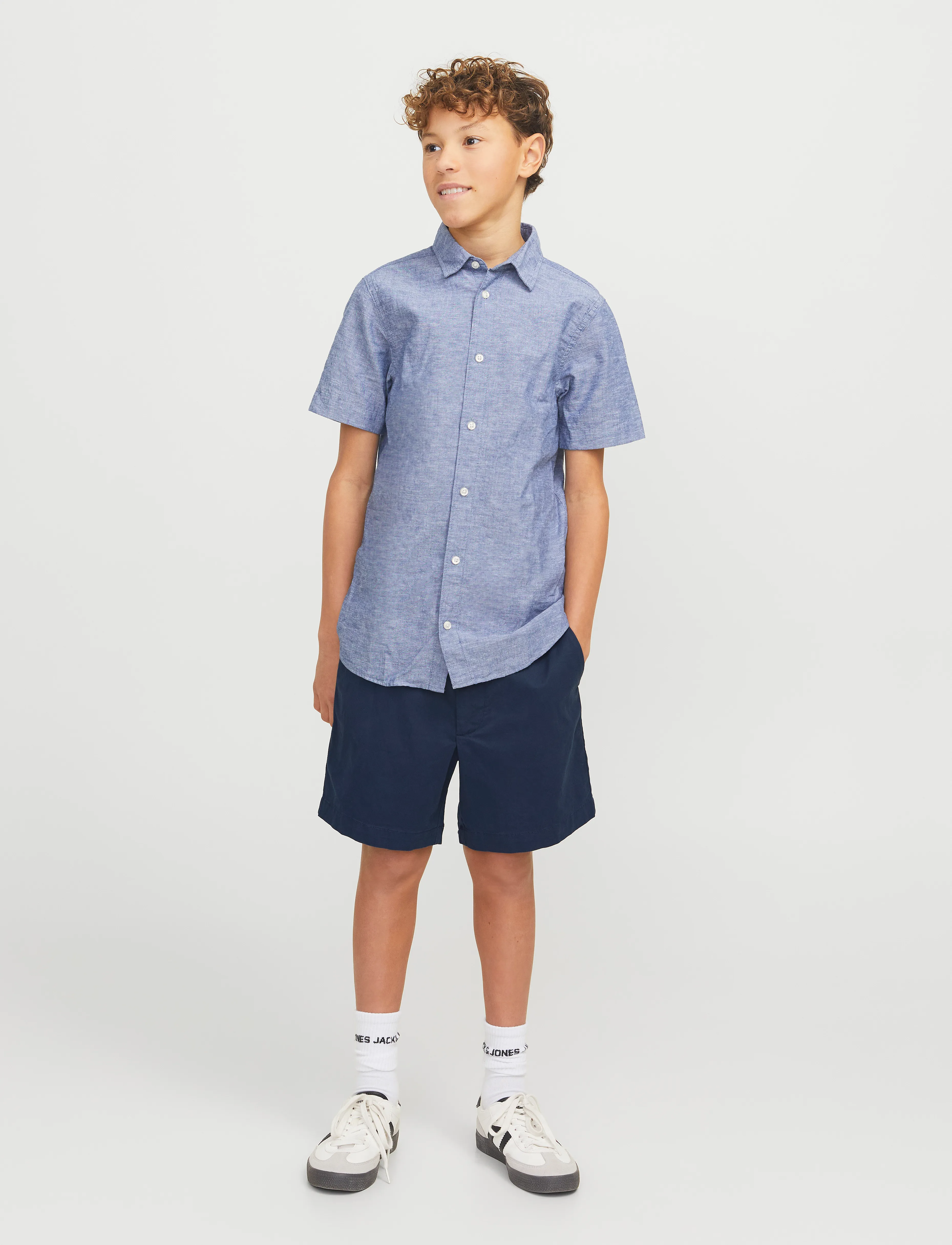 Jack & Jones - JPSTJAIDEN JJCAMPAIGN HYBRID JOGGE JNR - chino-shorts - navy blazer - 5