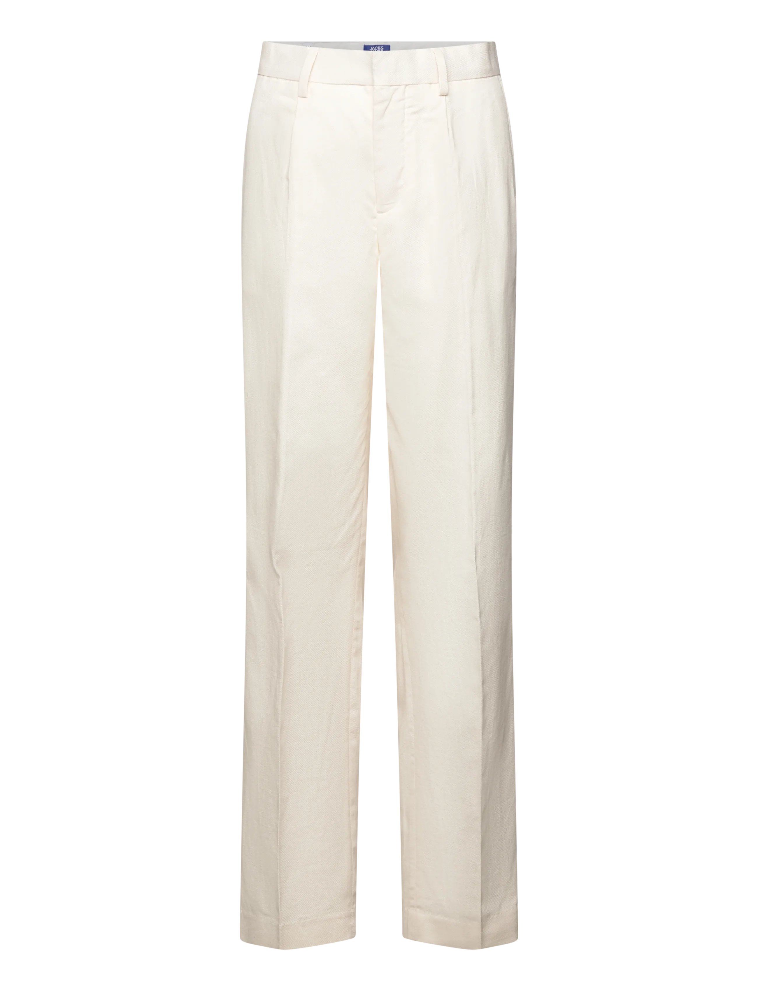 Jack & Jones JPRMARCUS TROUSER JNR - Linen clothing - CLOUD DANCER / cream