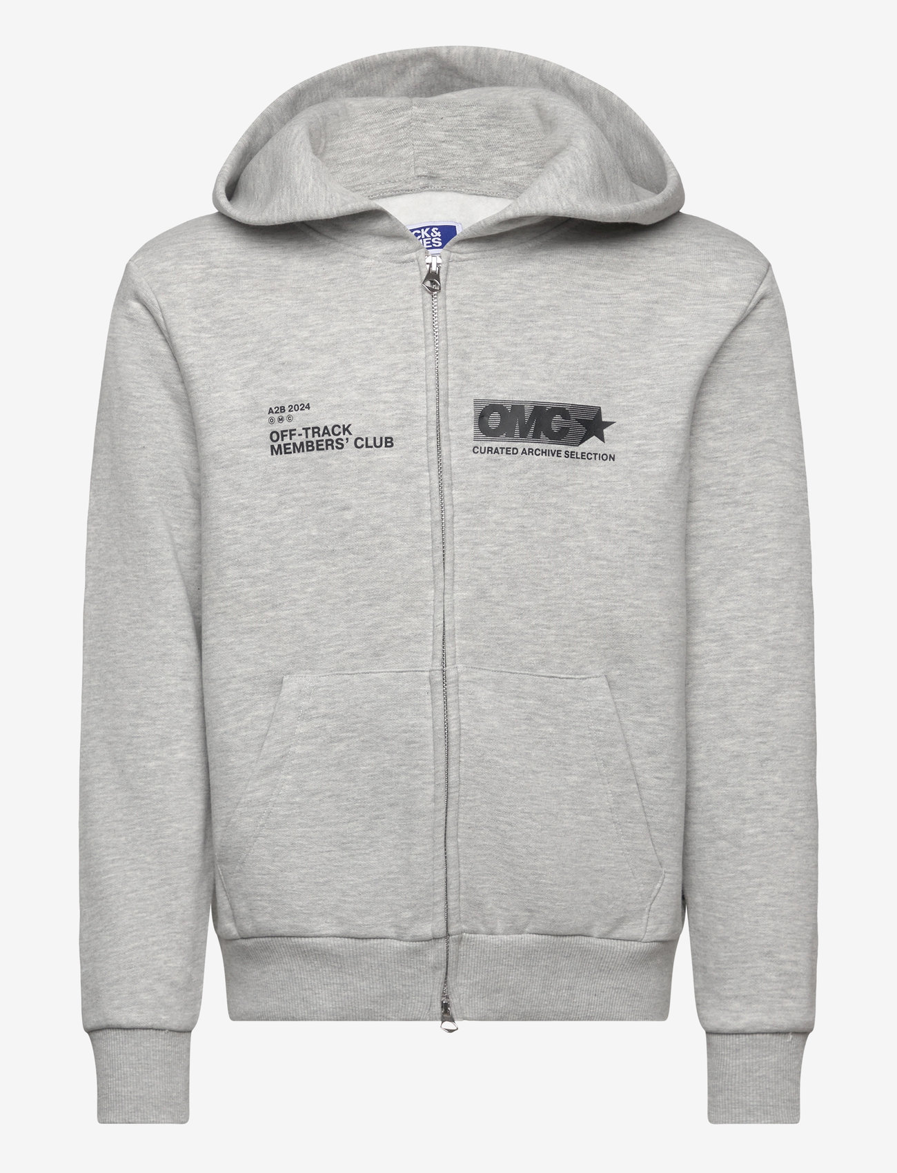 Jack & Jones - JCOREFLEX SWEAT ZIP HOOD JNR - light grey melange - 0