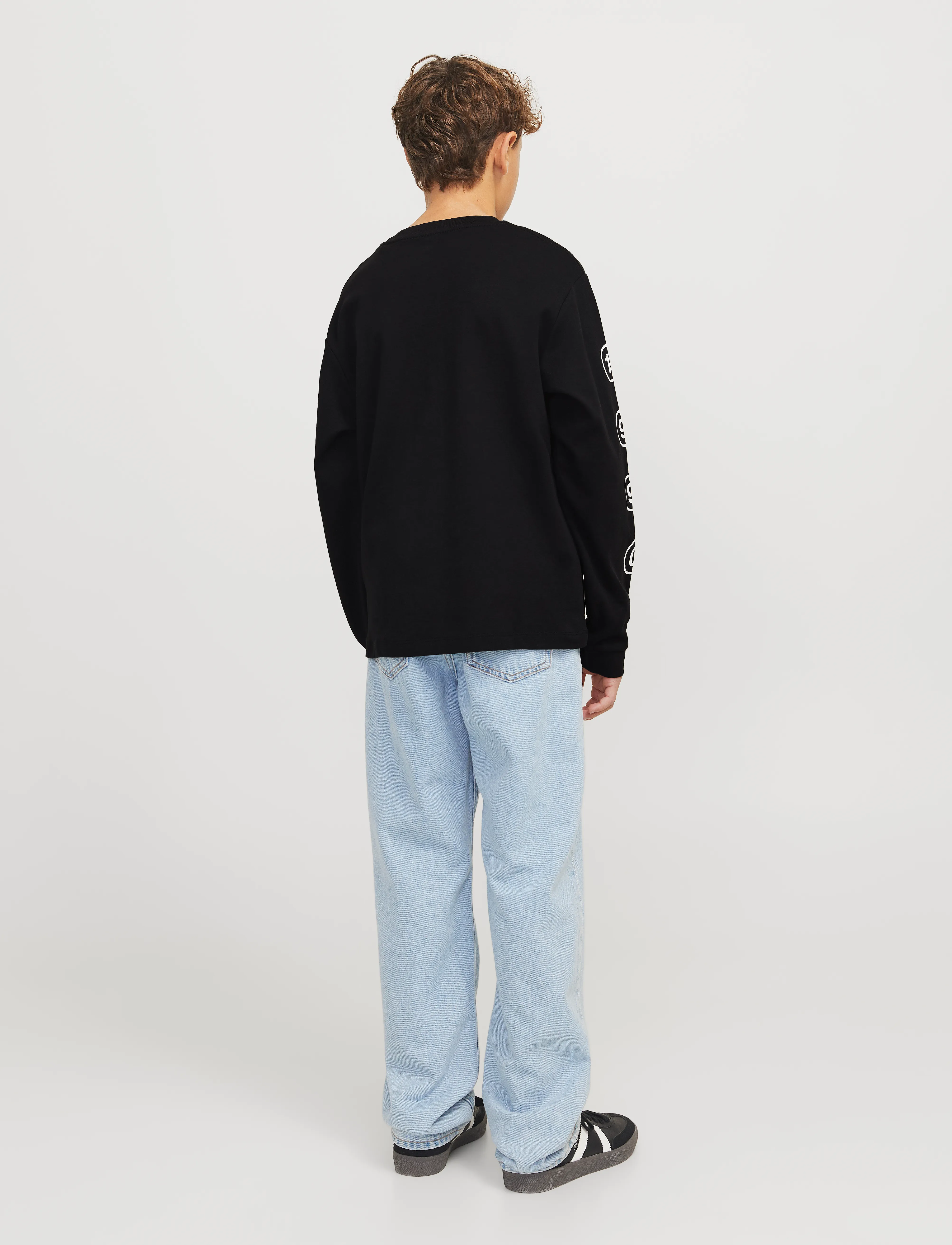 Jack & Jones - JCOREFLEX TEE LS CREW NECK STYD AW JNR - black - 2
