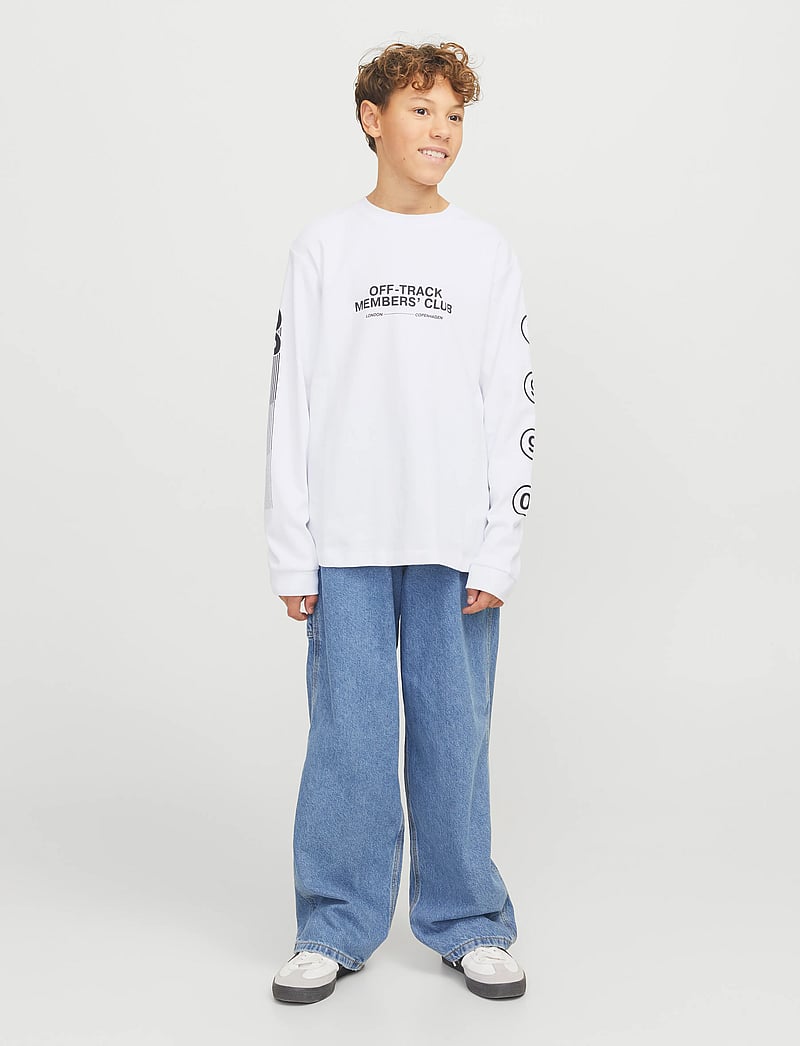 Jack & Jones - JCOREFLEX TEE LS CREW NECK STYD AW JNR - langärmelig - bright white - 0