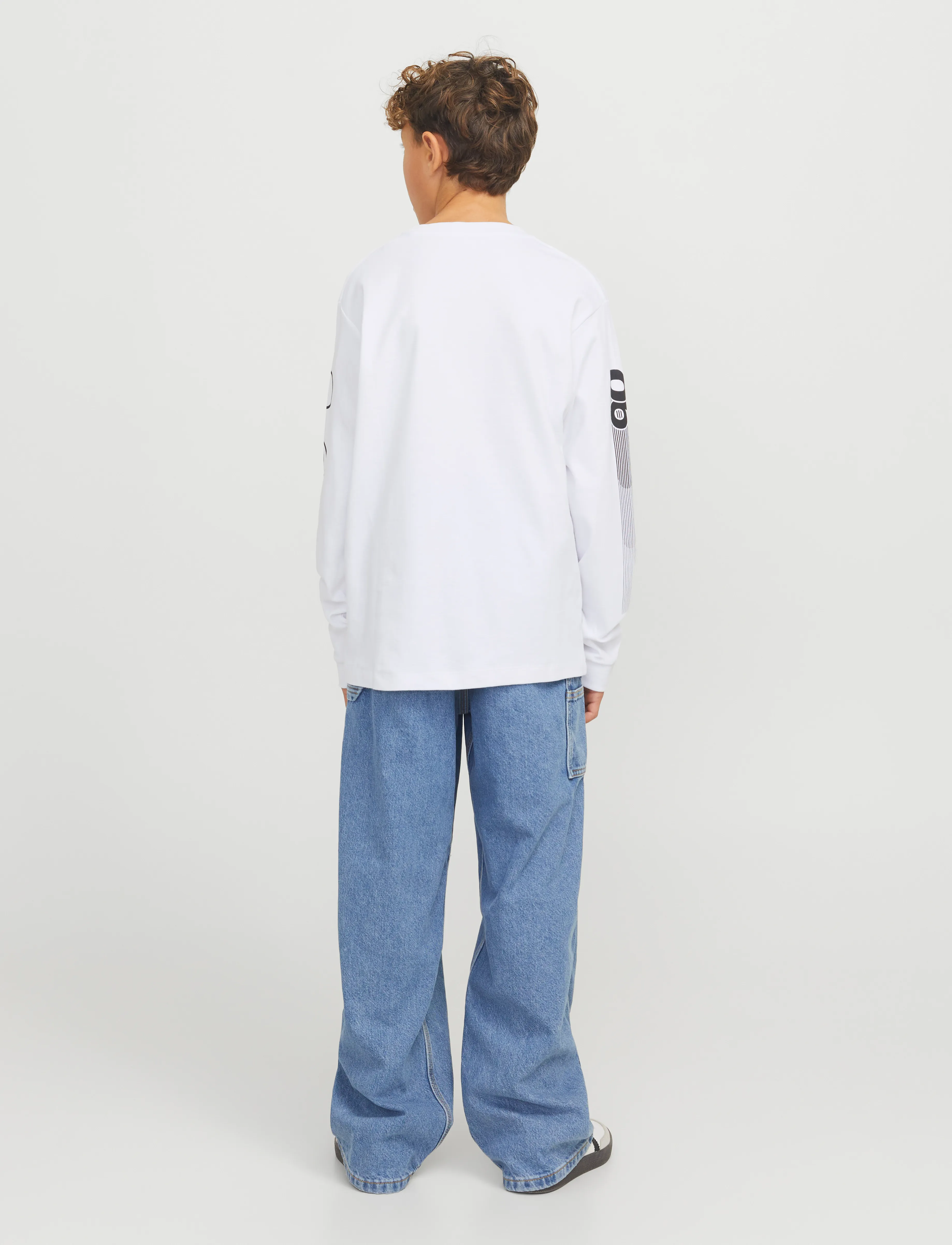 Jack & Jones - JCOREFLEX TEE LS CREW NECK STYD AW JNR - bright white - 2