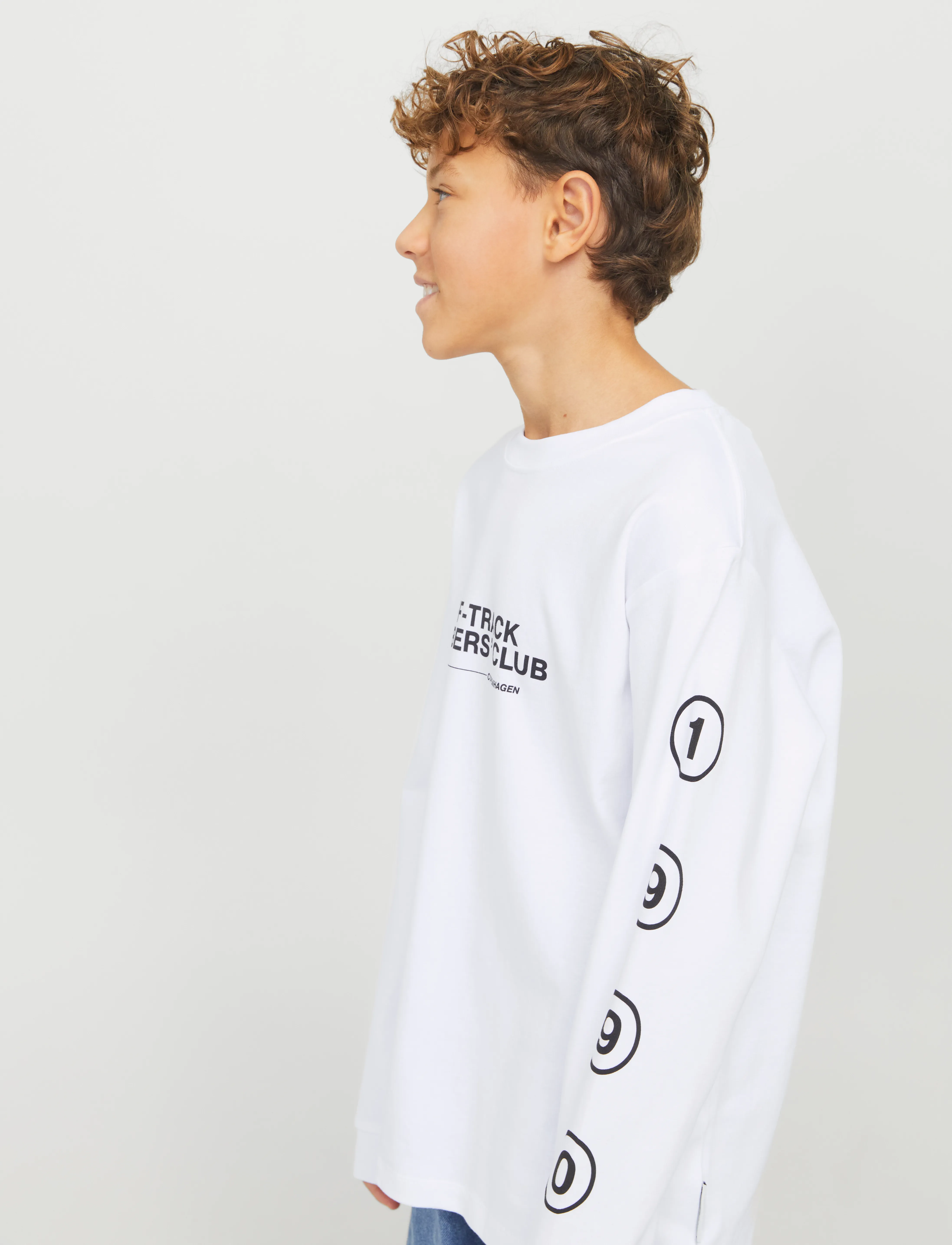 Jack & Jones - JCOREFLEX TEE LS CREW NECK STYD AW JNR - bright white - 5