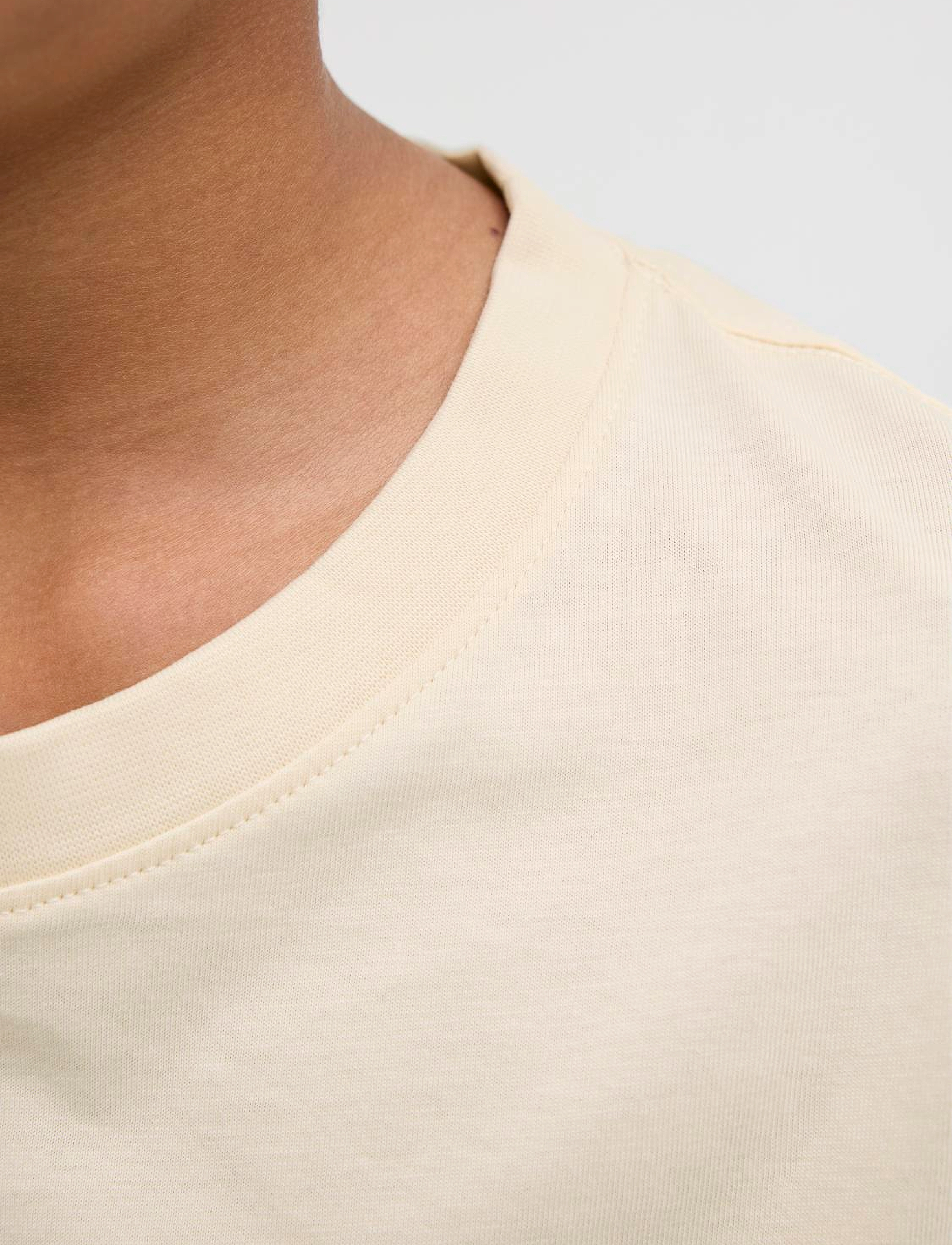 Jack & Jones - JORFREDERIKSBERG BOXSCRIPT TEE SS SN JNR - antique white - 3
