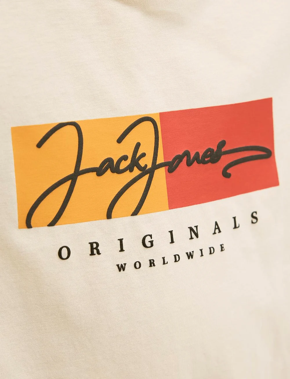 Jack & Jones - JORFREDERIKSBERG BOXSCRIPT TEE SS SN JNR - kurzärmelige - antique white - 4