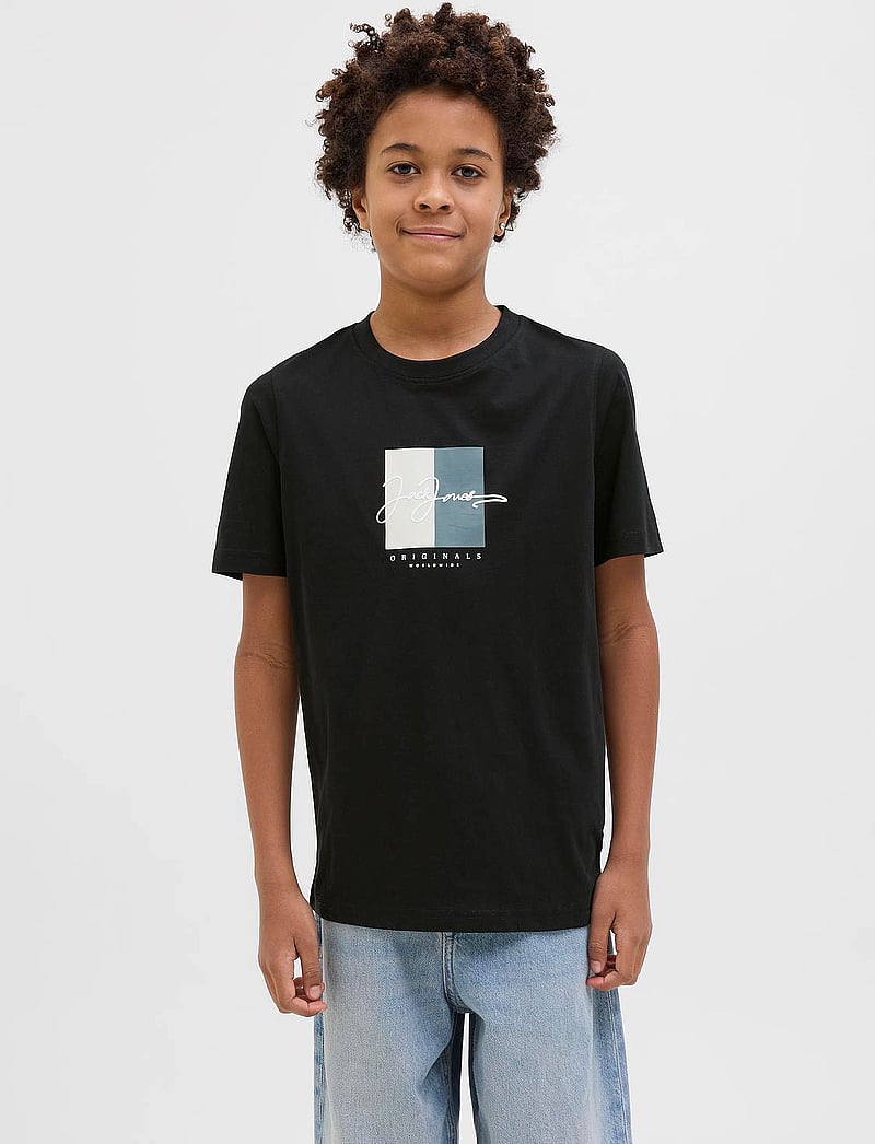 Jack & Jones - JORFREDERIKSBERG BOXSCRIPT TEE SS SN JNR - kurzärmelige - black - 0