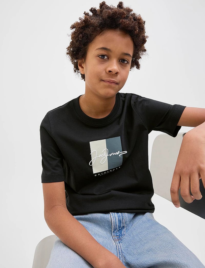 Jack & Jones - JORFREDERIKSBERG BOXSCRIPT TEE SS SN JNR - kurzärmelige - black - 2