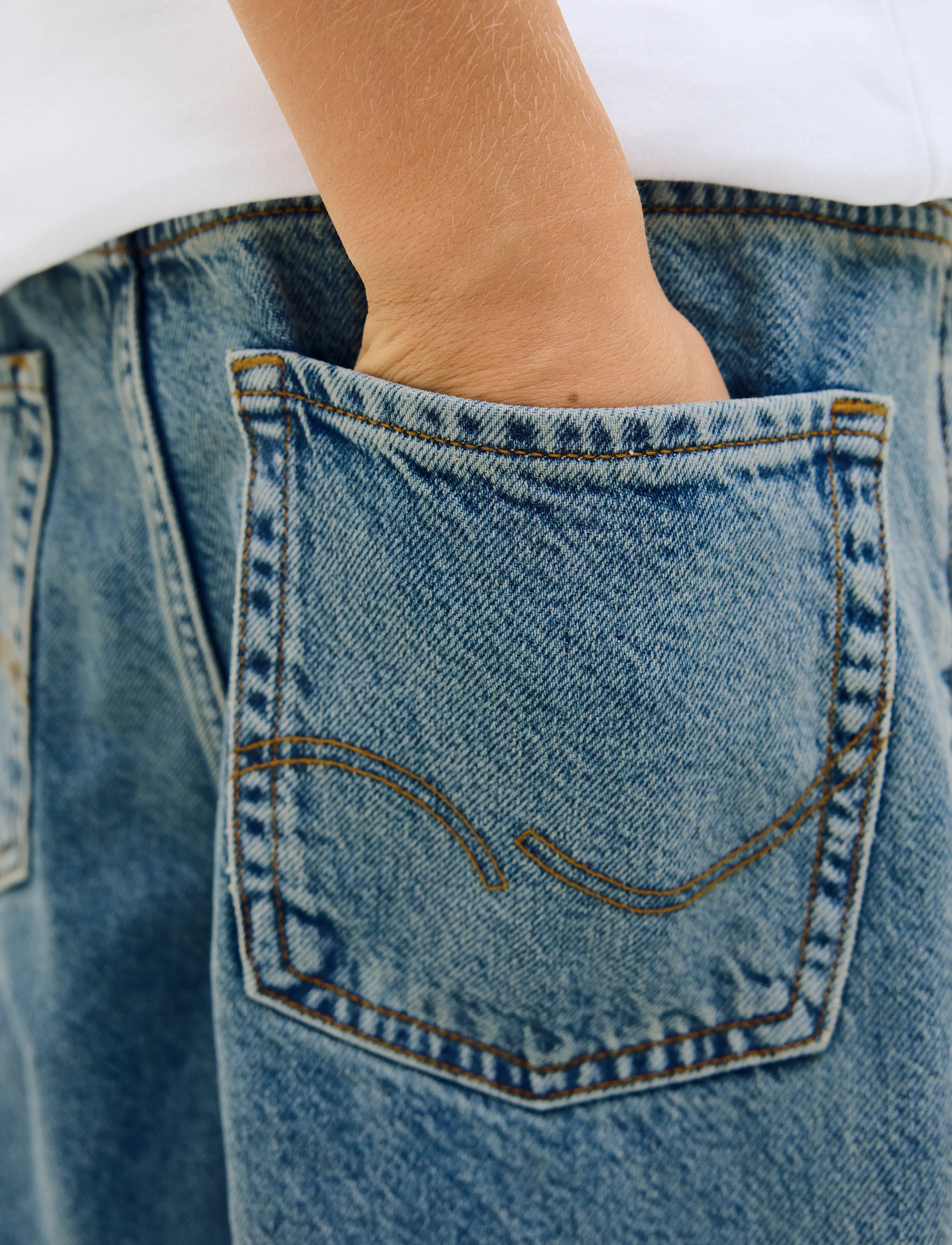 Jack & Jones - JJIALEX JJORIGINAL SQ 066 SN JNR - platėjantys apačioje - blue denim - 4