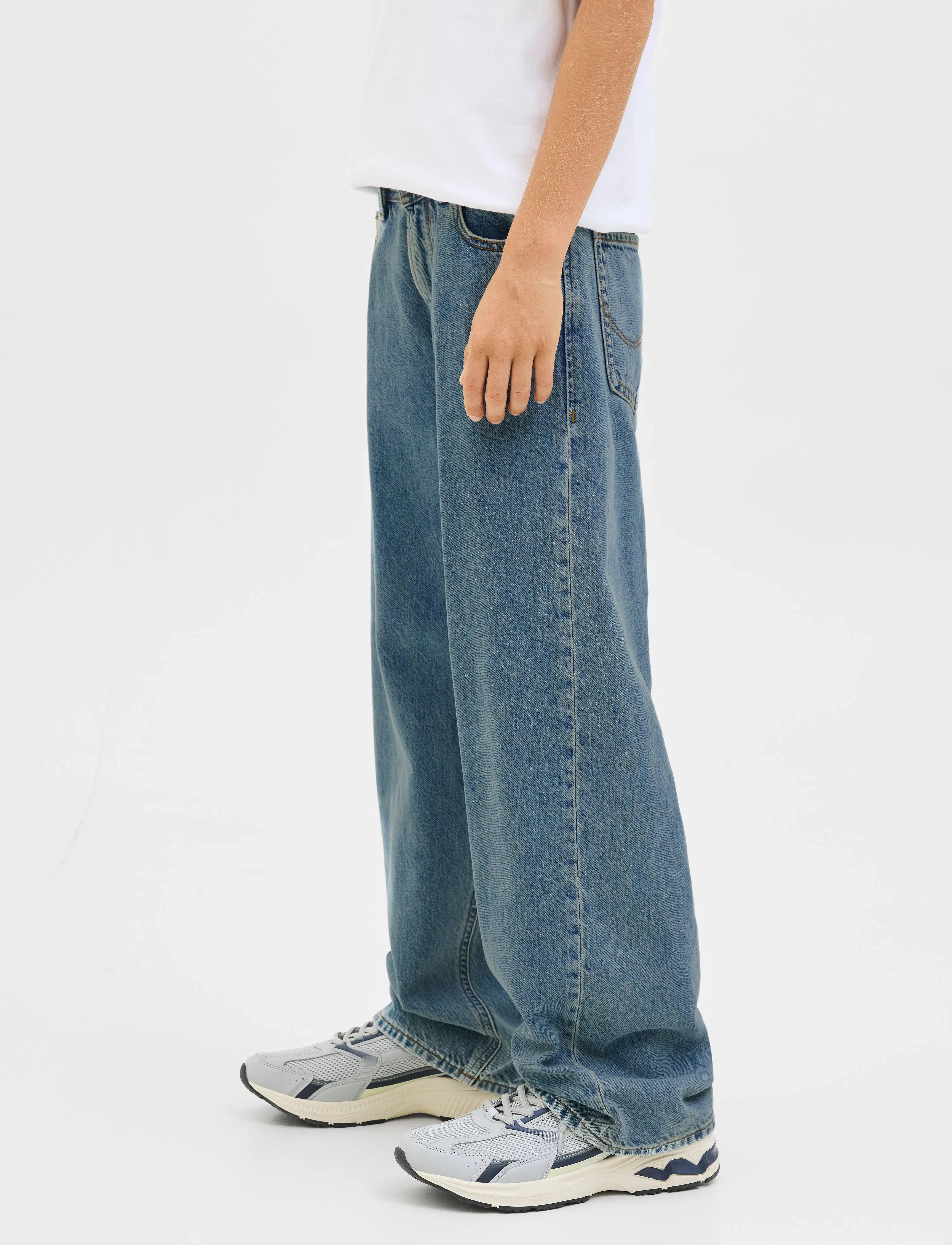 Jack & Jones - JJIALEX JJORIGINAL SQ 066 SN JNR - platėjantys apačioje - blue denim - 5