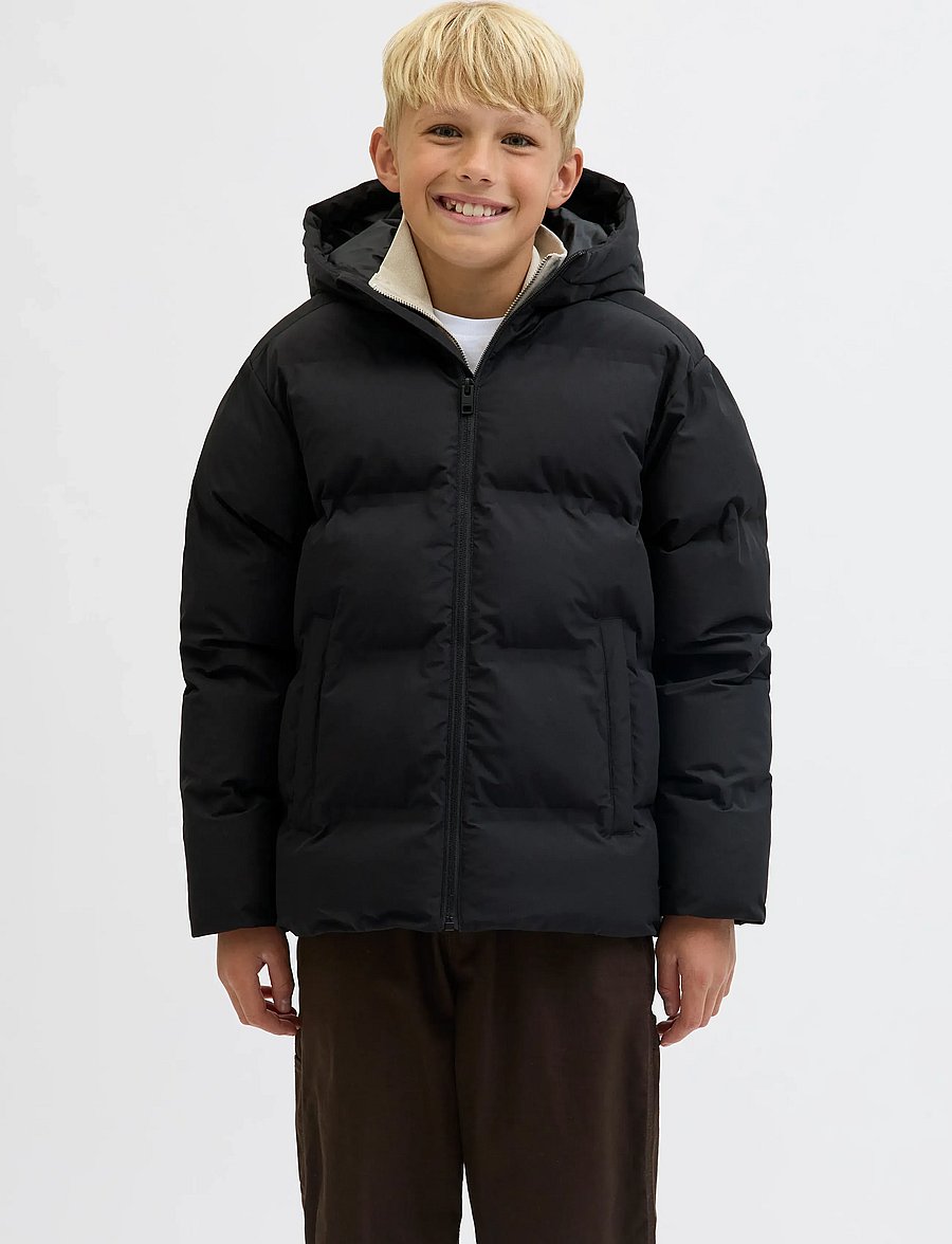 Jack & Jones - JJESOHO PUFFER HOOD SN JNR - winterjacke - black - 0