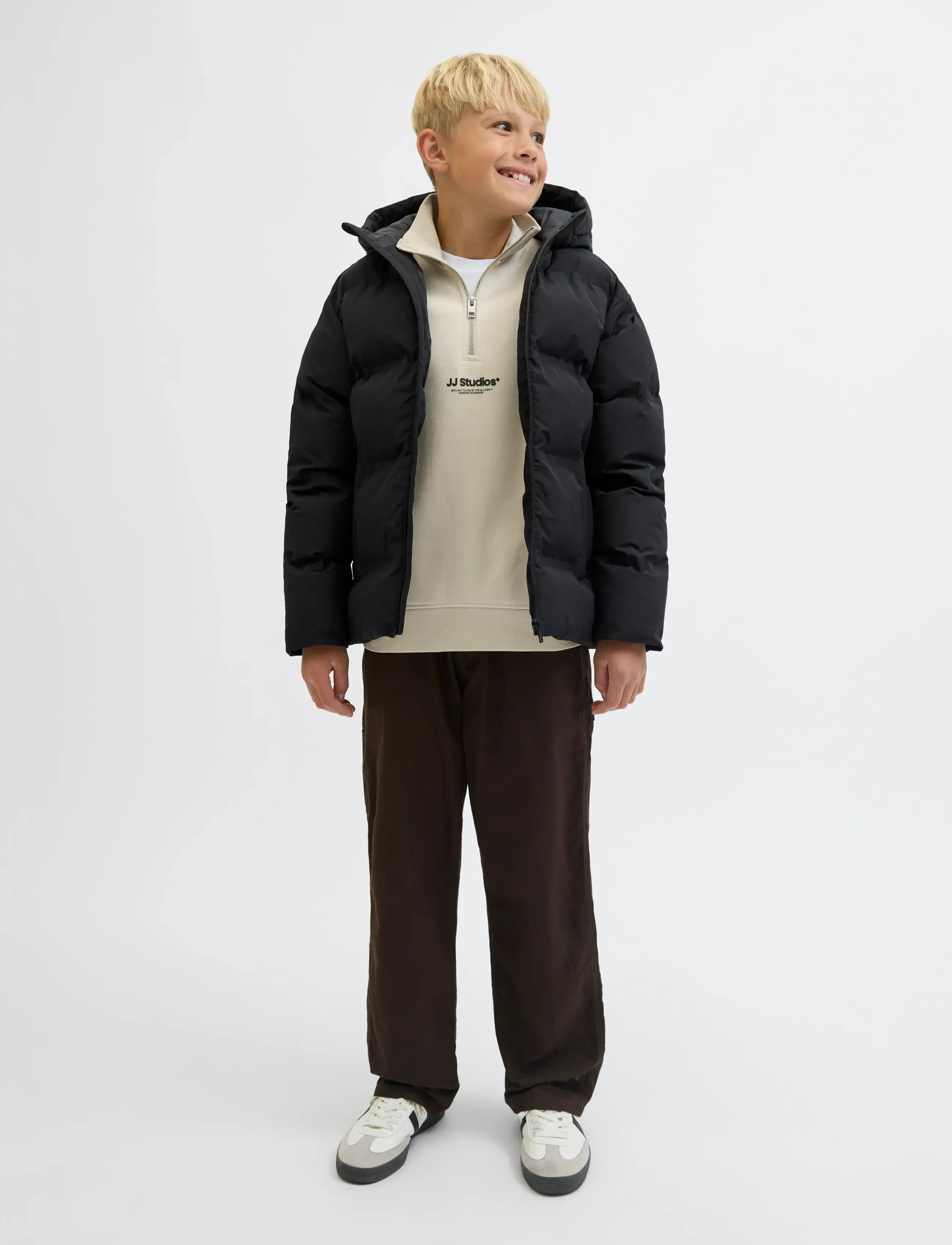 Jack & Jones - JJESOHO PUFFER HOOD SN JNR - vinterjakker - black - 3