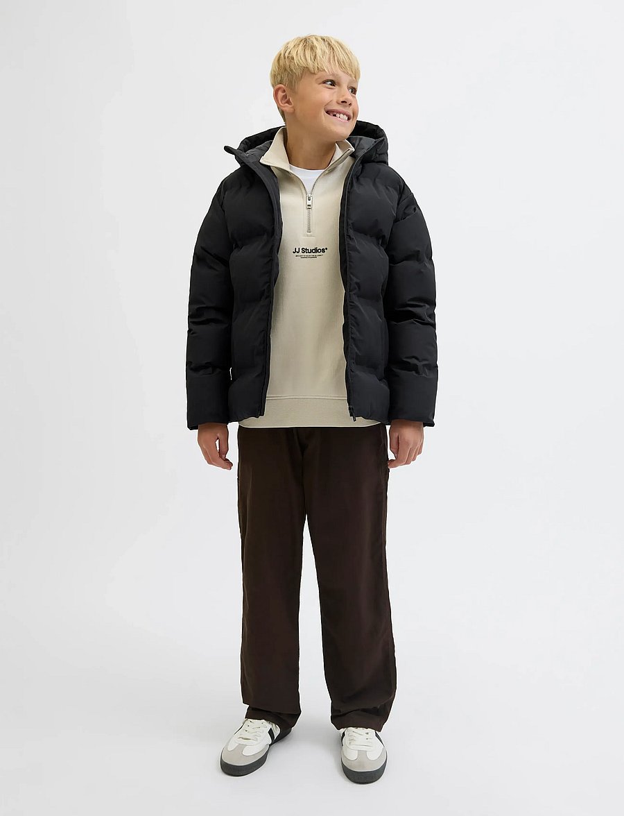 Jack & Jones - JJESOHO PUFFER HOOD SN JNR - winterjacke - black - 3
