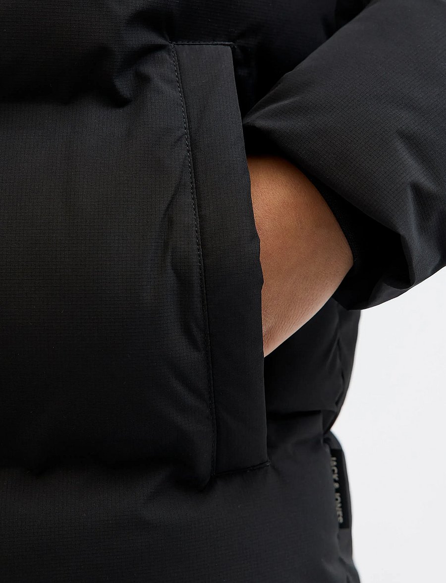 Jack & Jones - JJESOHO PUFFER HOOD SN JNR - winterjacke - black - 5