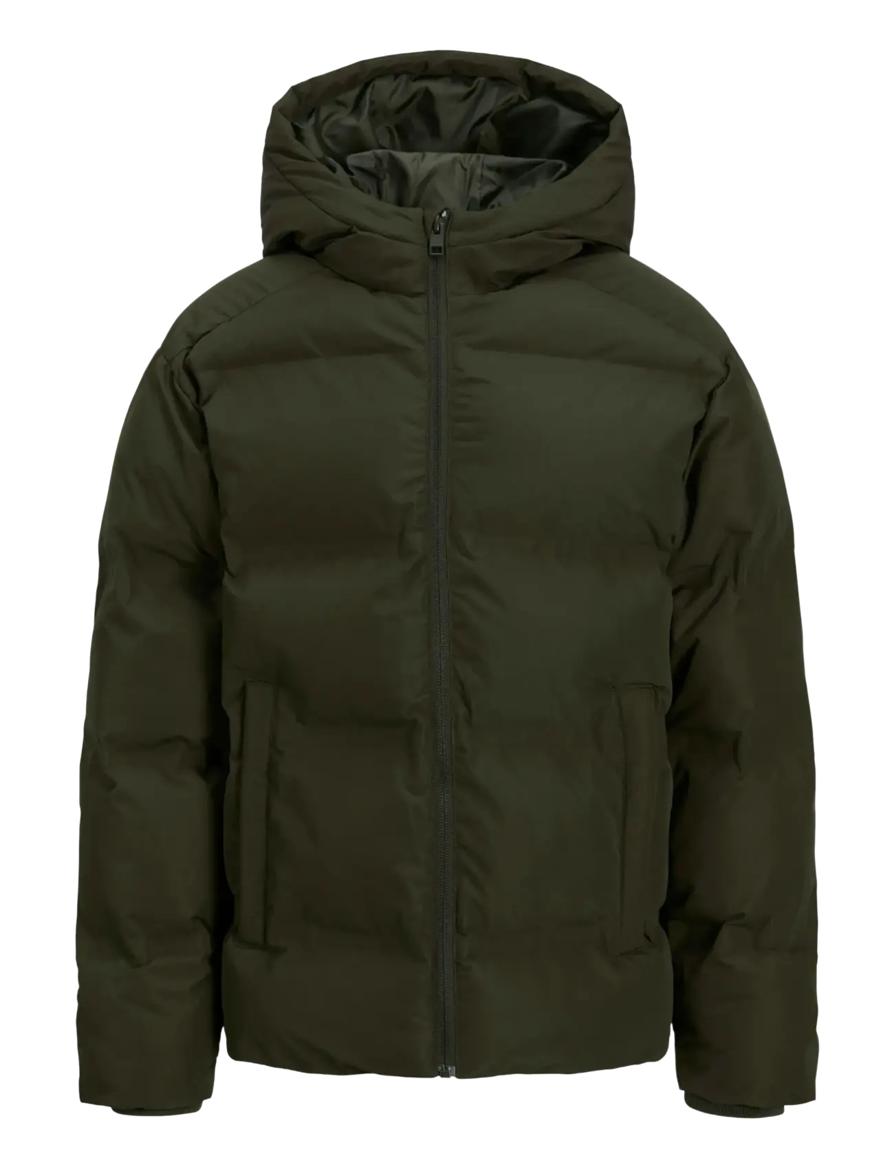 Jack & Jones JJESOHO PUFFER HOOD SN JNR - Overtøj - ROSIN / khaki/green